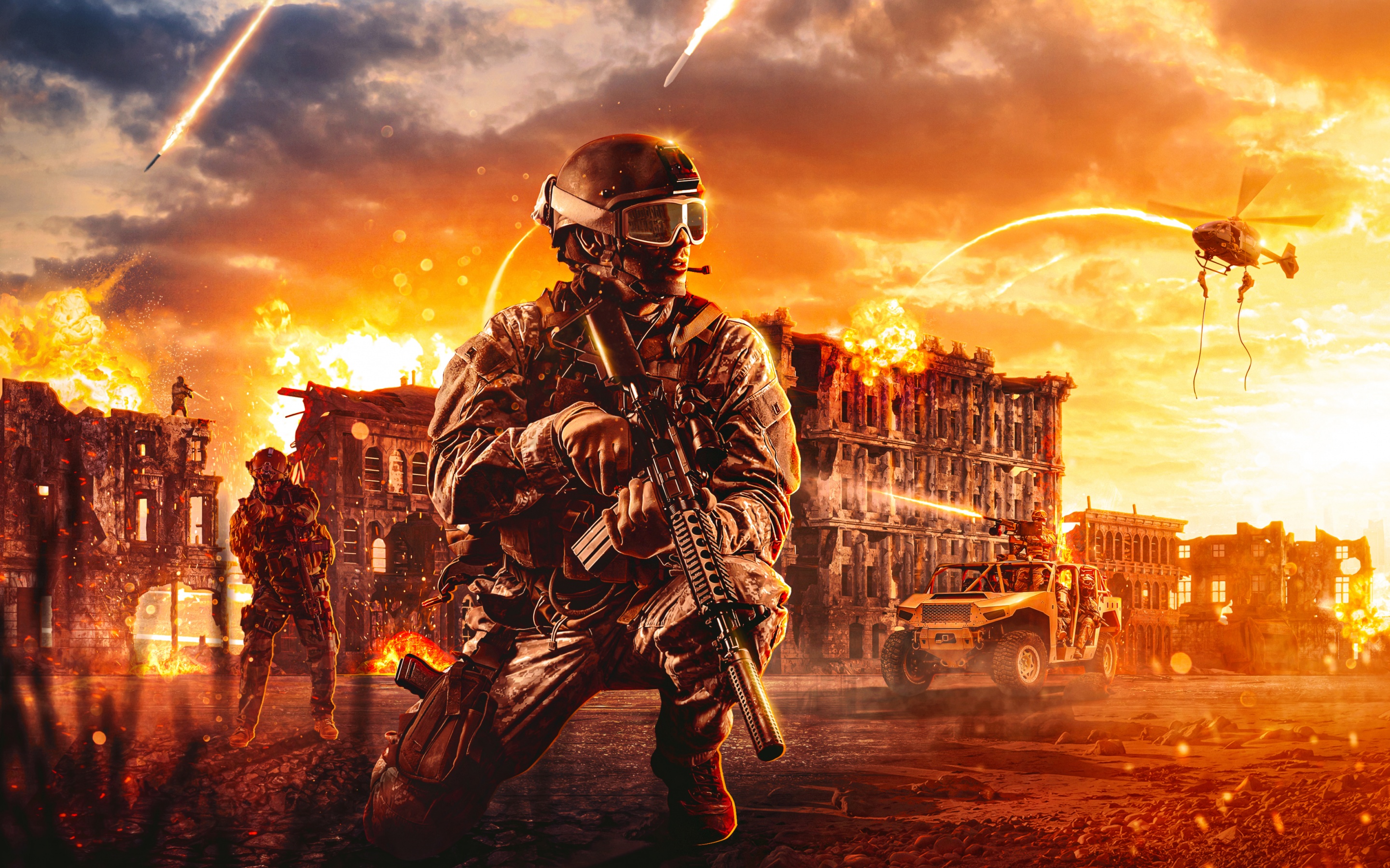 Call of Duty: Warzone 4K Wallpaper, Soldier, PlayStation 4, Xbox One