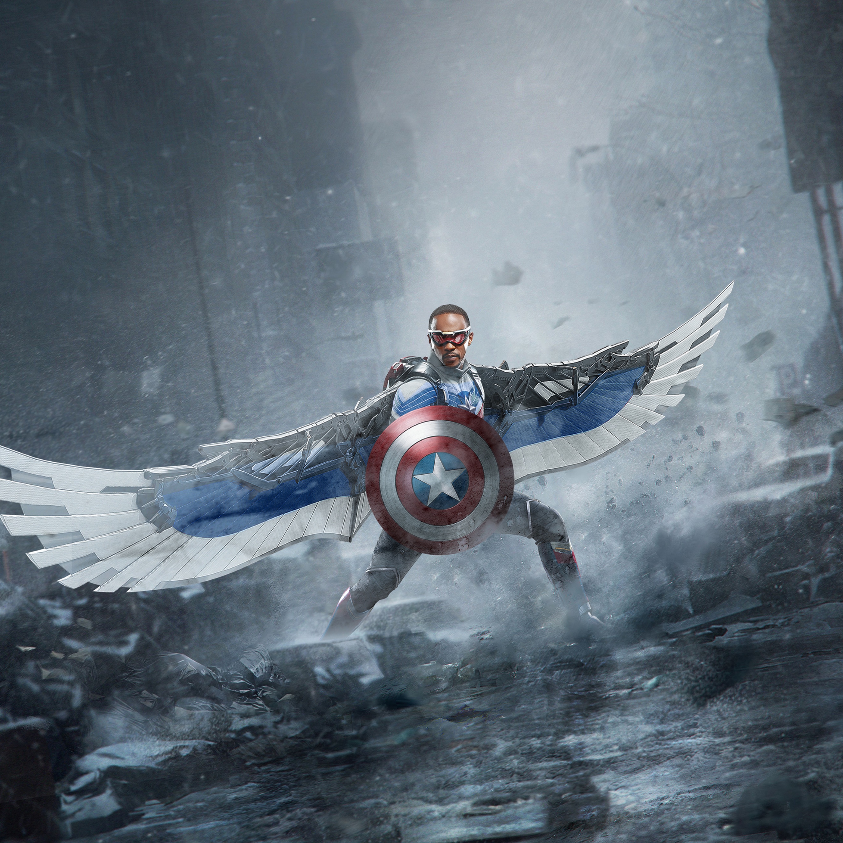 Captain America Wallpaper 4K, Falcon, Shield, Movies, #6191