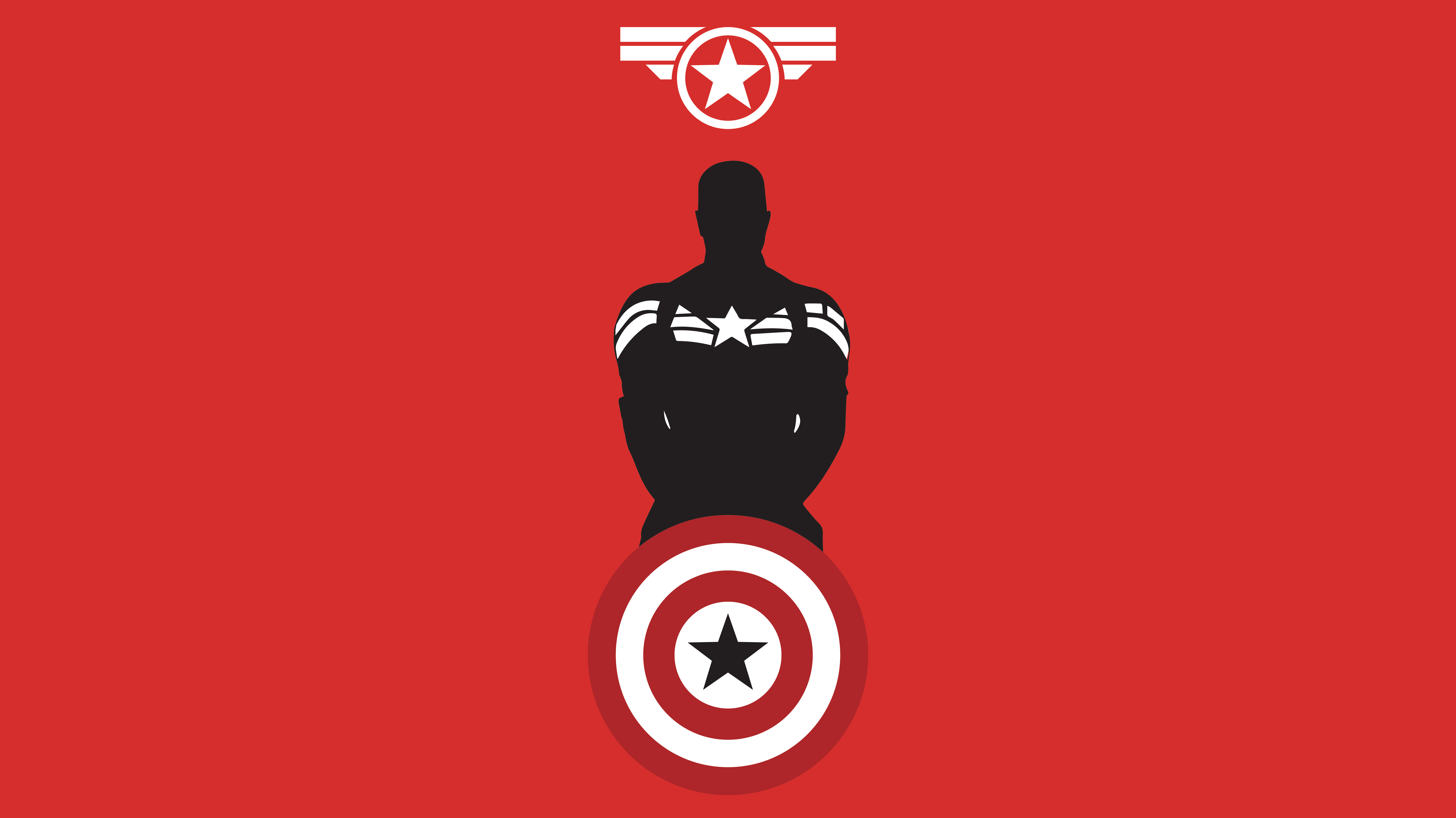 Captain America Wallpaper 4K, Marvel Superheroes, Minimal, #5794