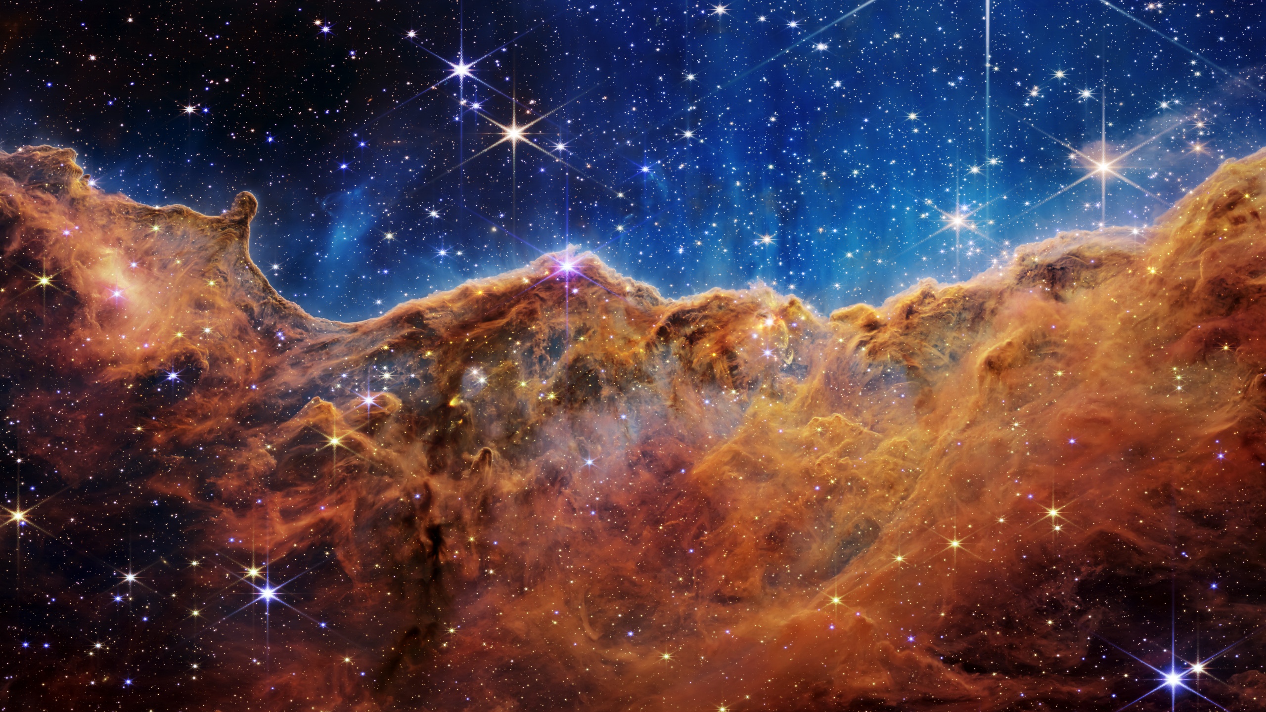 Carina Nebula Wallpaper 4K, Cosmic Cliffs