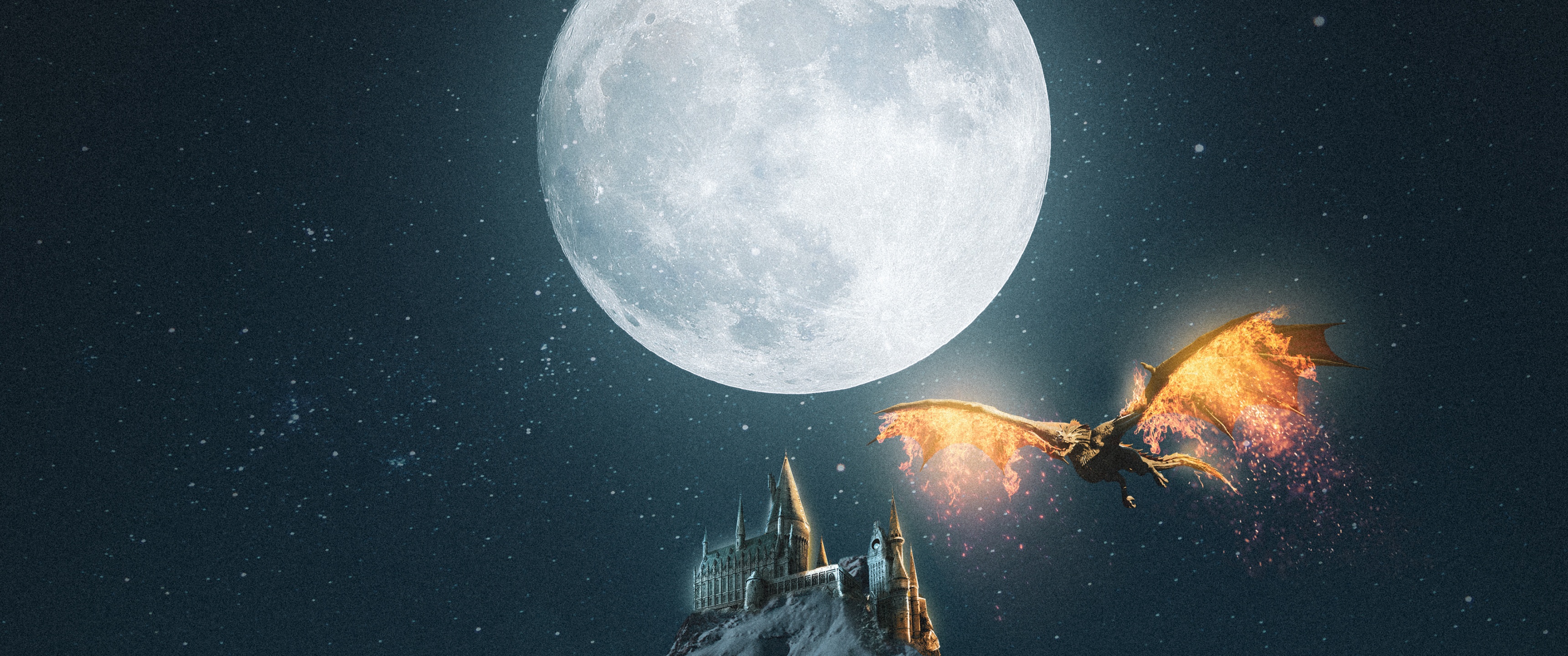 Vampire Castle Night Sky Moon Wallpaper 4K #4.3292