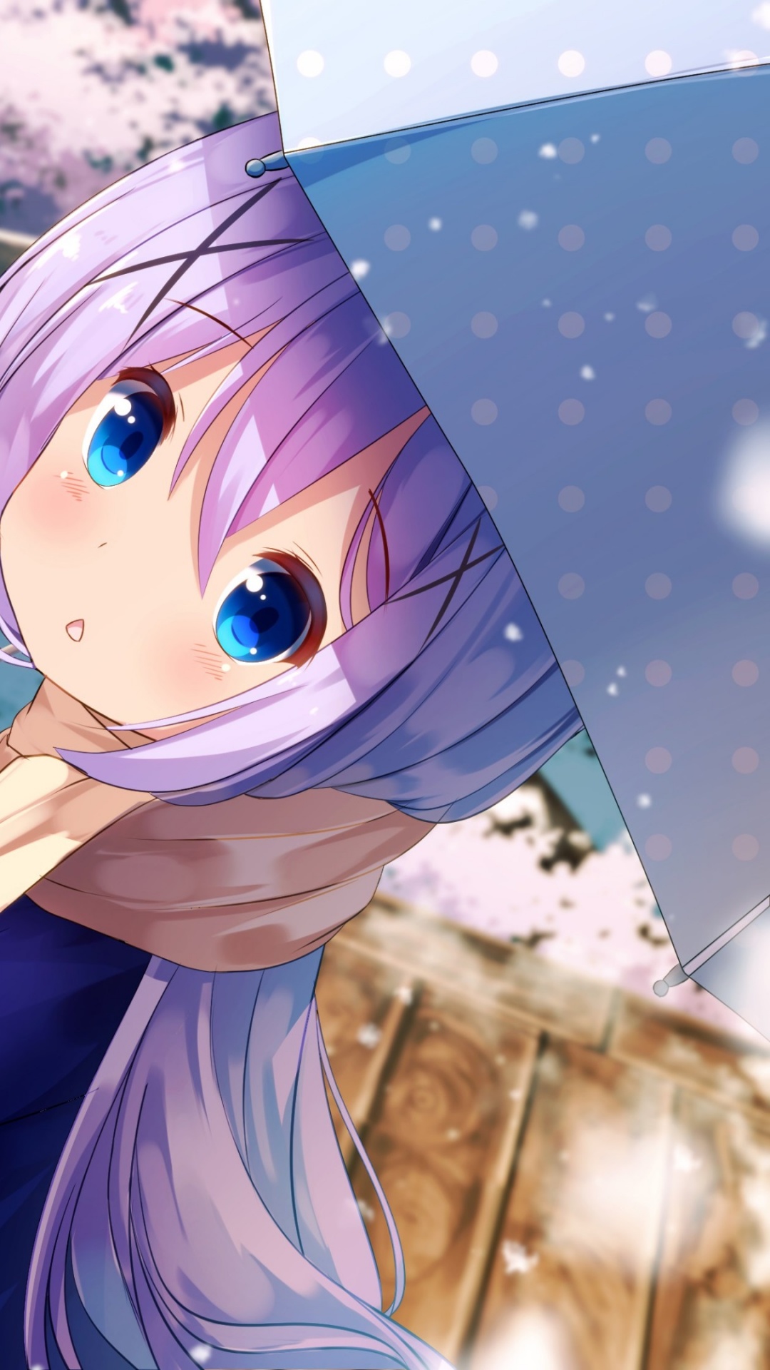 Chino Kafuu 4K Wallpaper Anime girl Cute Spring 