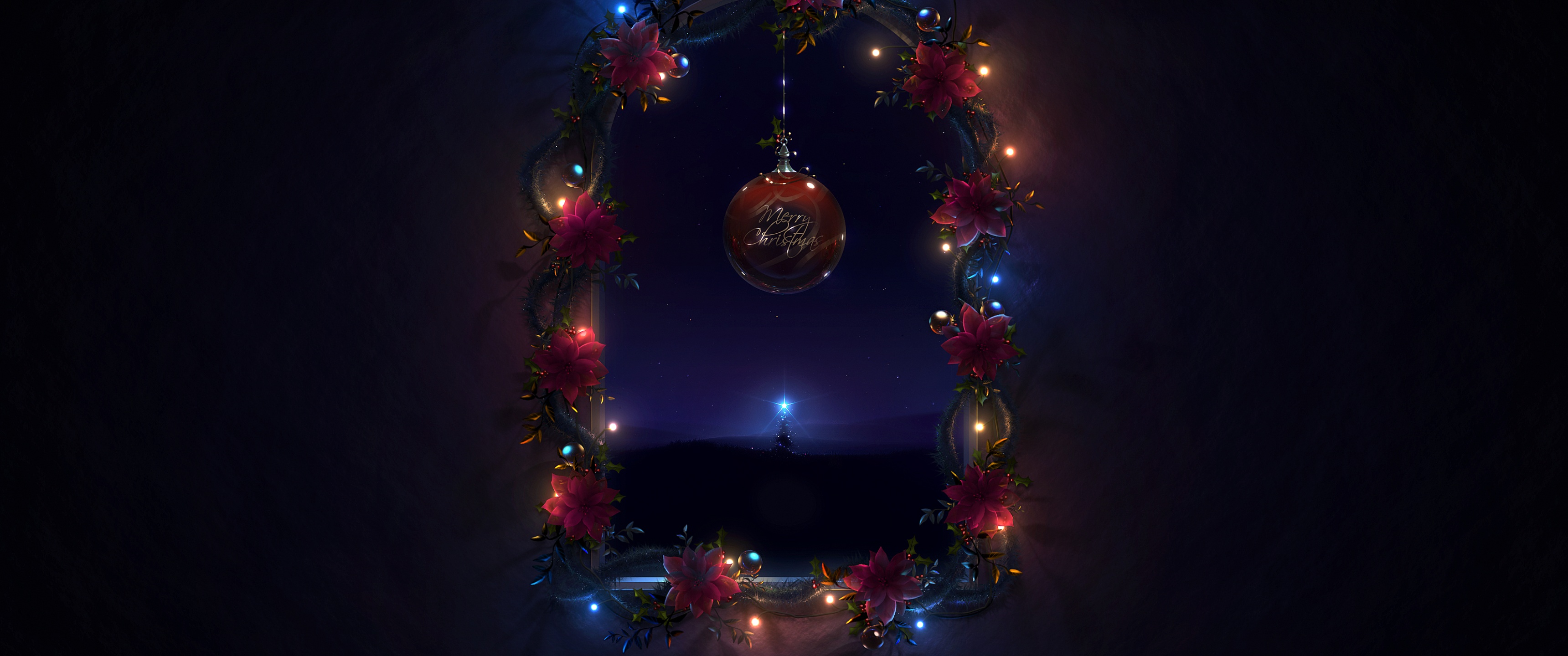 Christmas decoration Wallpaper 4K, Merry Christmas, Night, Celebrations/ Christmas, #3805