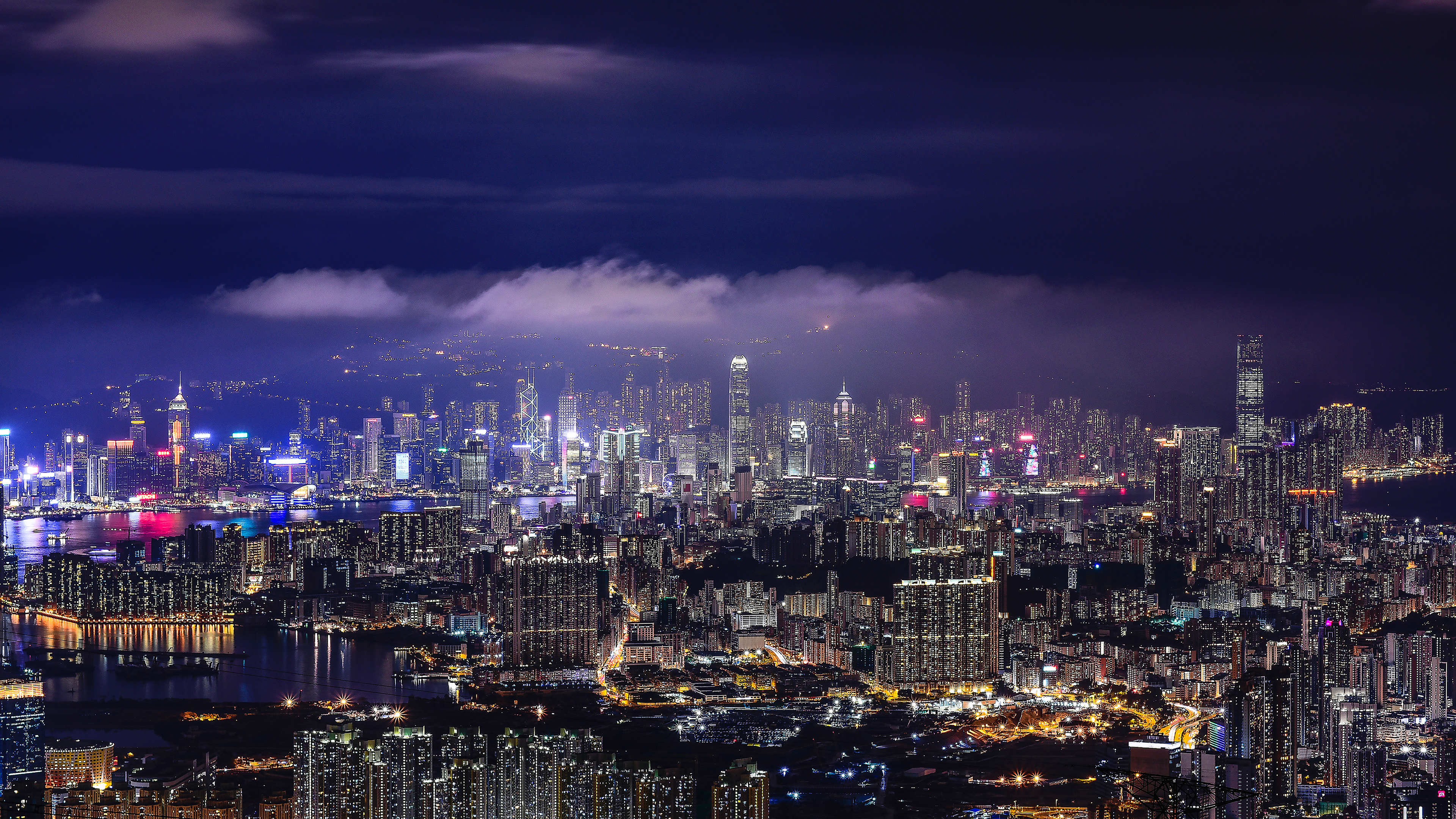 Cityscape Wallpaper 4K, Hong Kong, Night, World, #21
