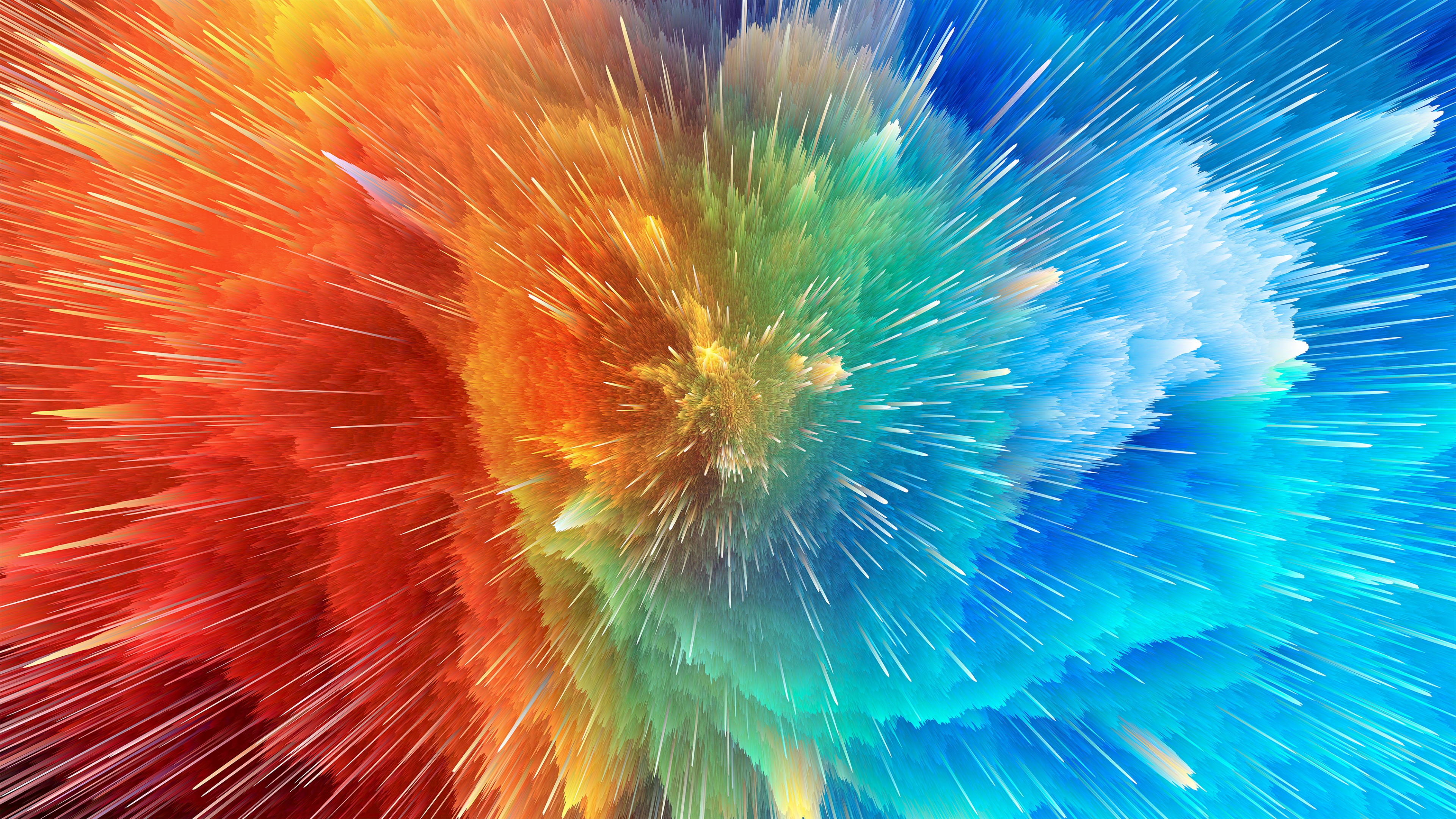 Color burst Wallpaper 4K CGI Colorful Explosion Cosmic 6654