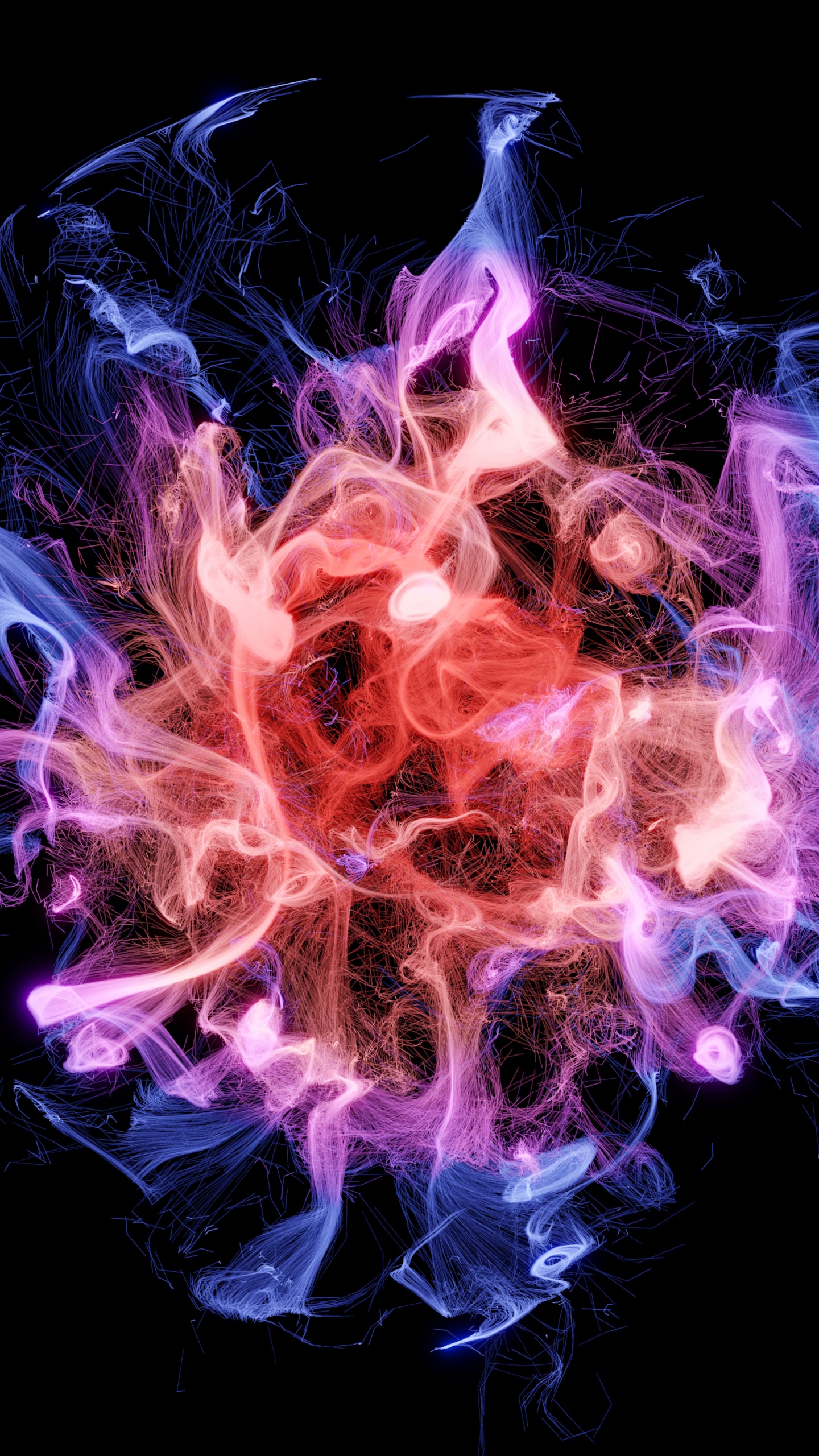 Colorful smoke Wallpaper 4K, Black background, Abstract, #8426