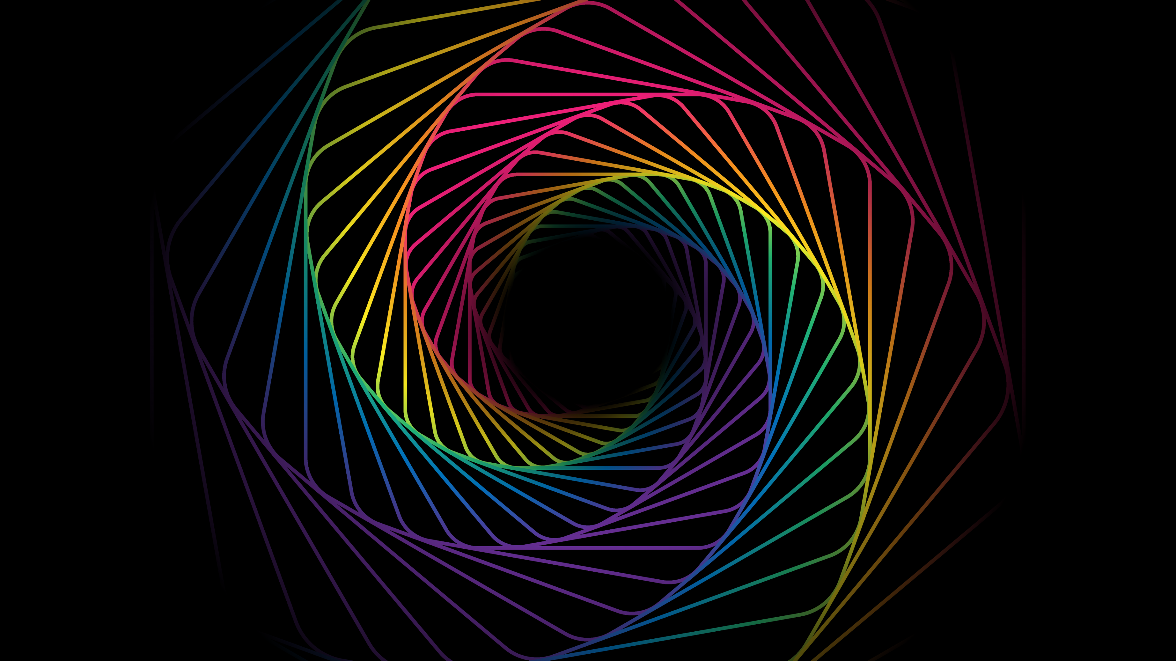 Cosmic Wallpaper 4K, Rainbow, Swirl, Spiral, Abstract, #4530