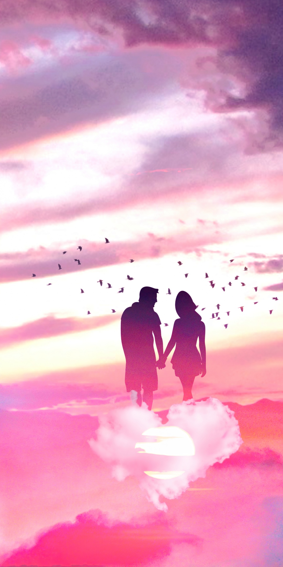 Couple Wallpaper 4K, Lovers, Above clouds, Love, #6250
