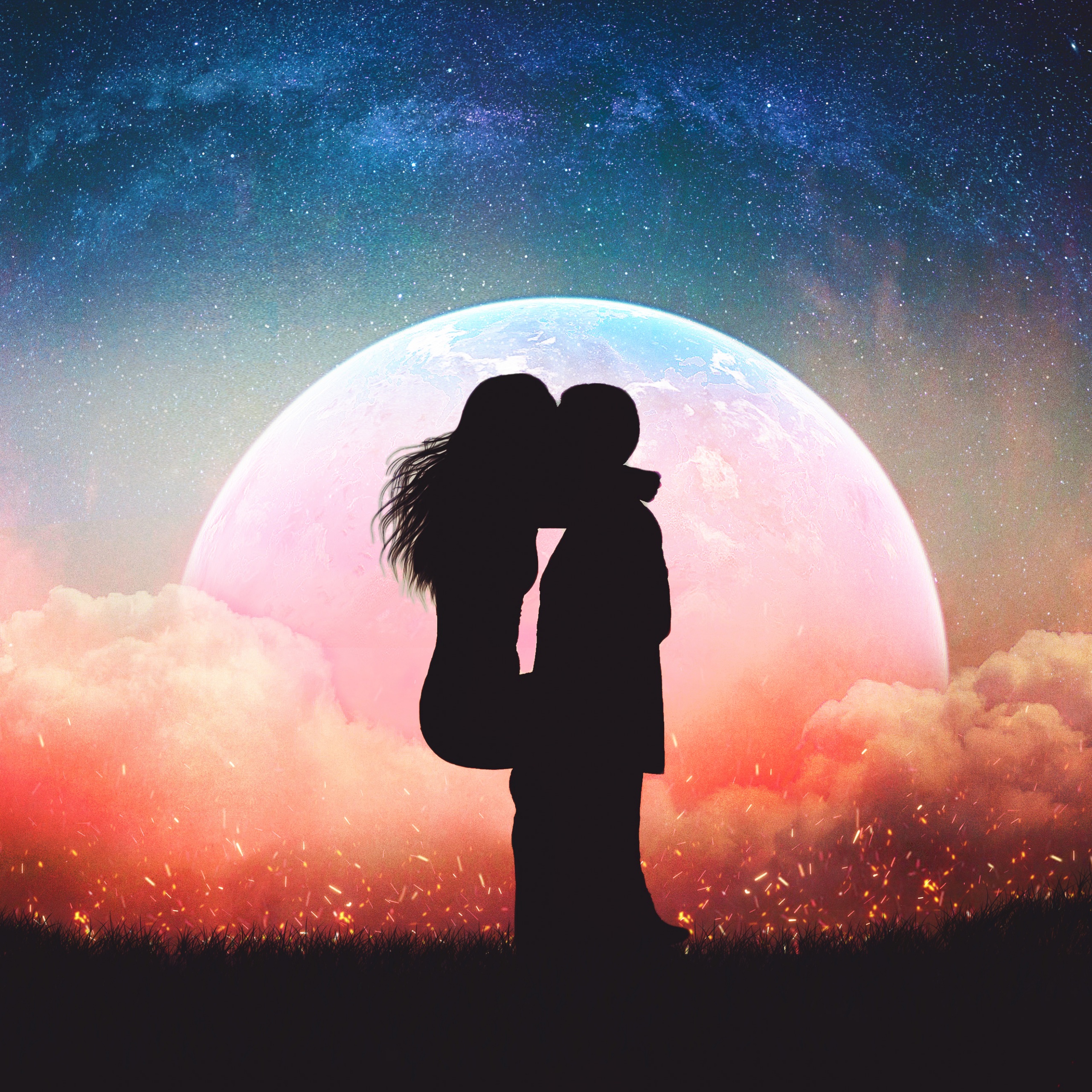 Couple Wallpaper 4K, Romantic kiss, Love, #1152