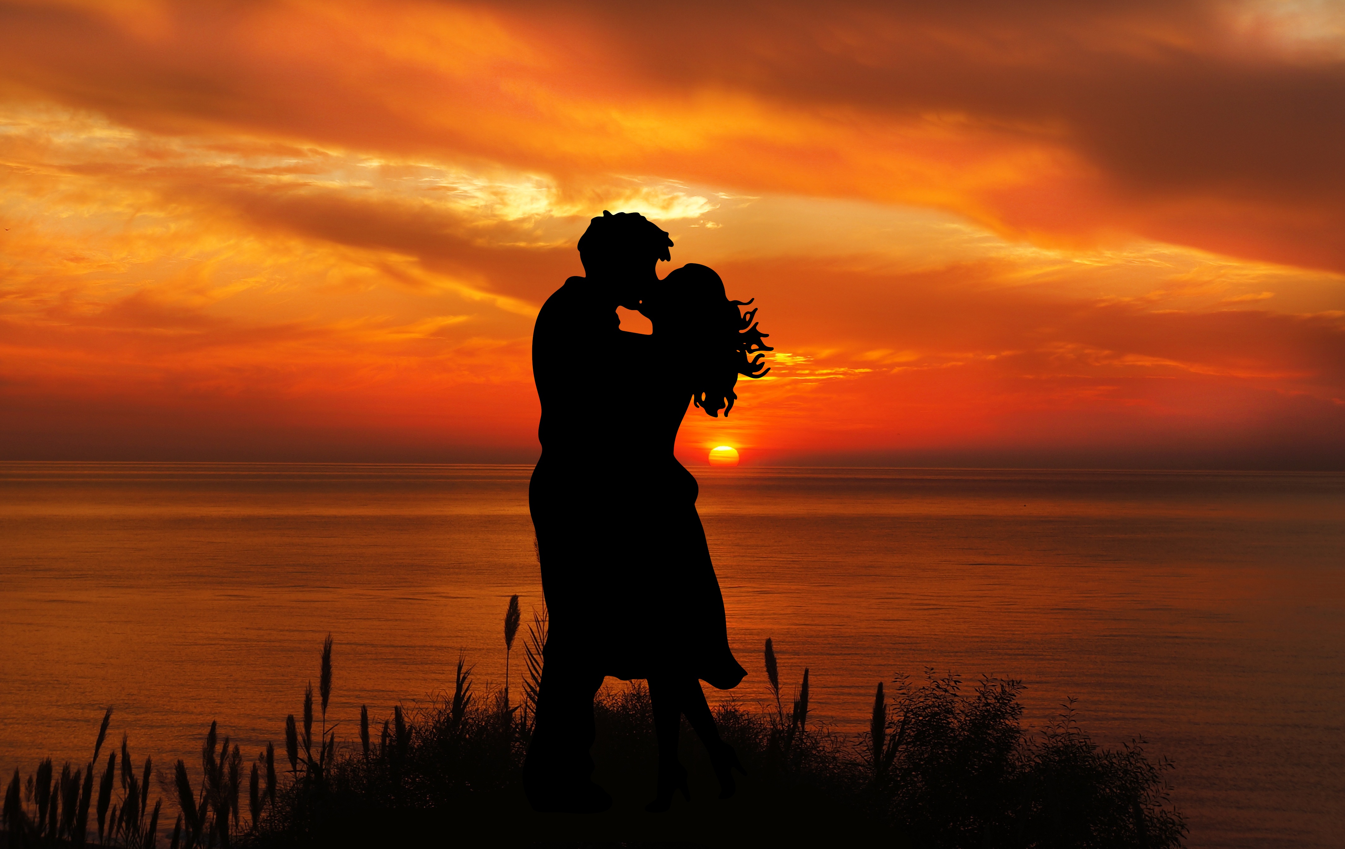 Couple Wallpaper 4K, Romantic kiss, Love, #1699
