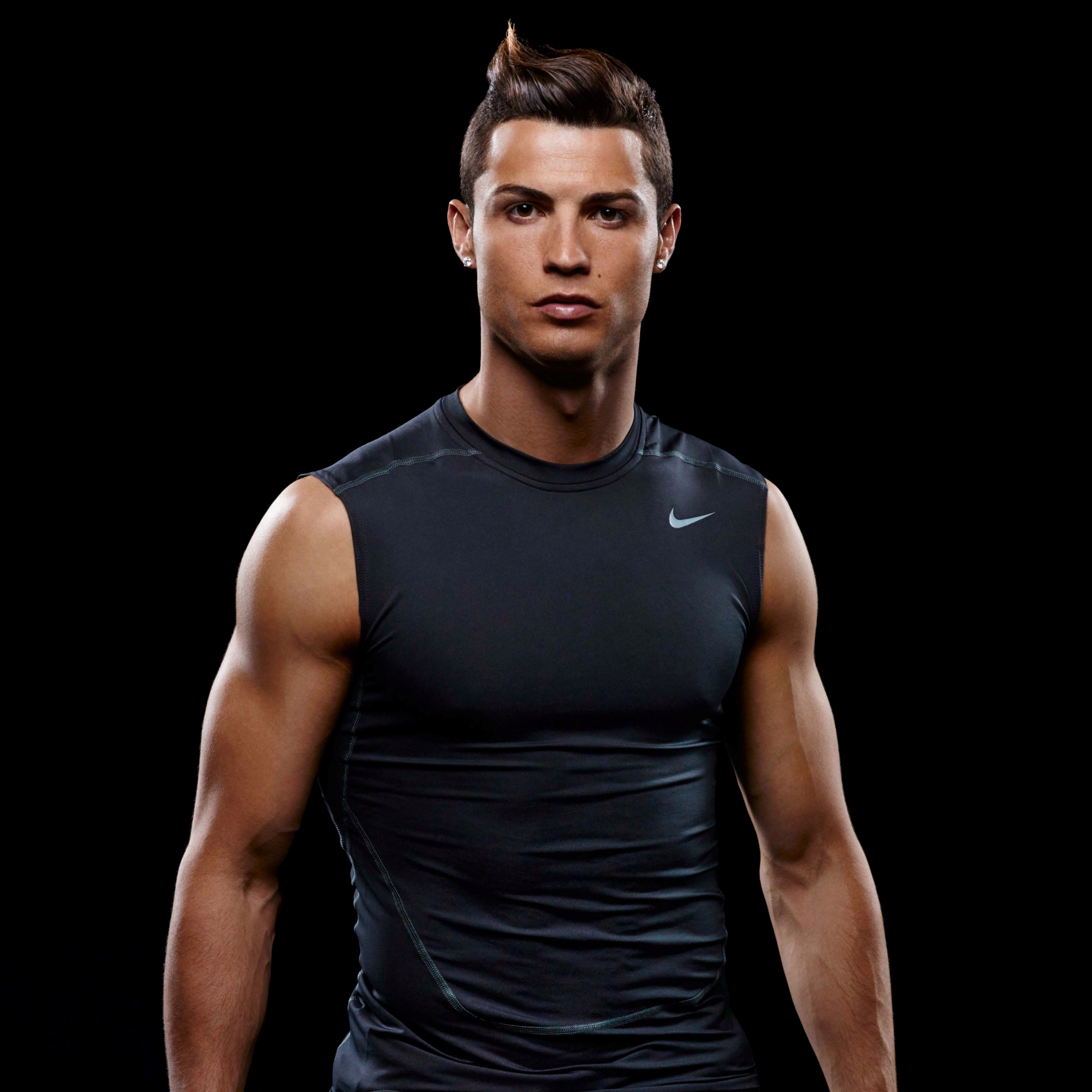 Cristiano Ronaldo Wallpaper 4K, Portuguese footballer, Black/Dark, #9606