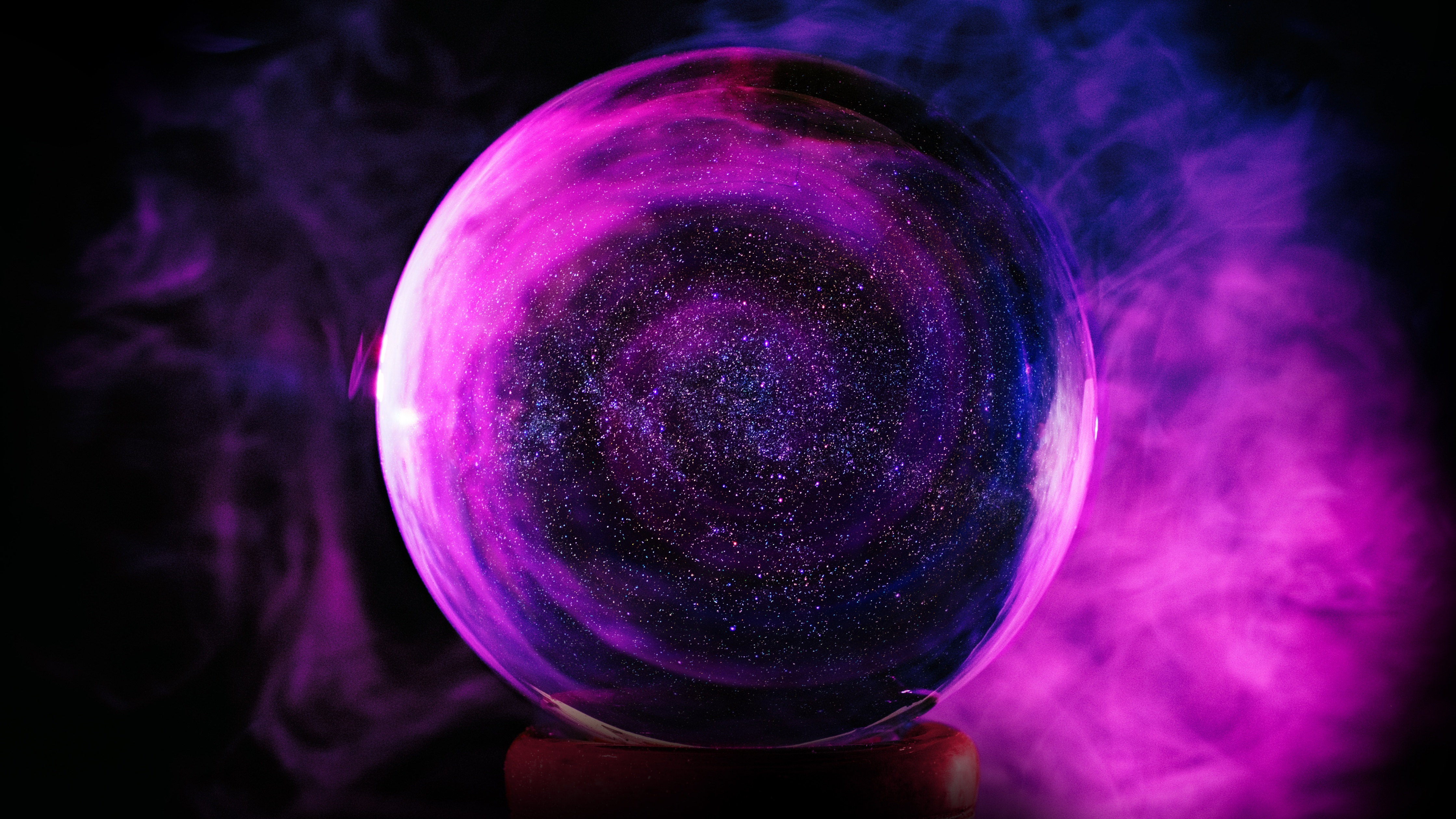 Crystal Ball Wallpaper 4K, Purple Smoke, Abstract, #3543