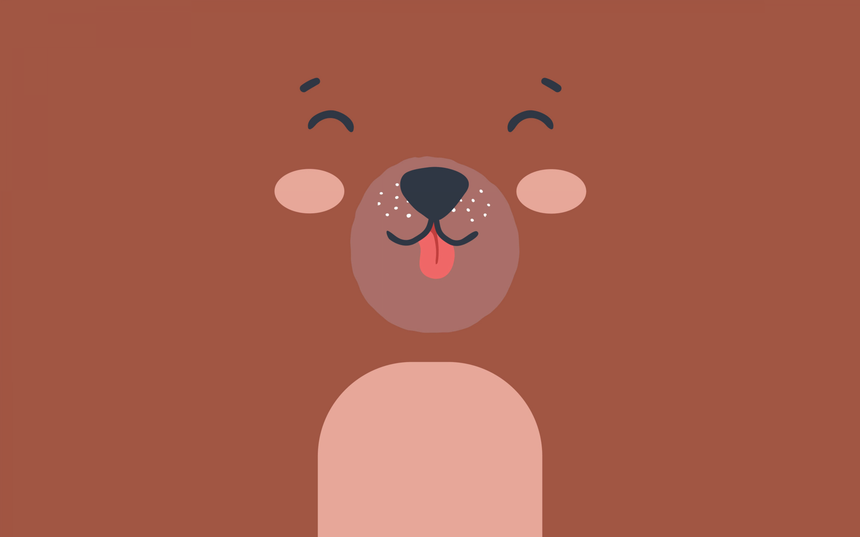 Cute Bear Wallpaper 4K, Cute costume, Smiley bear, #10099