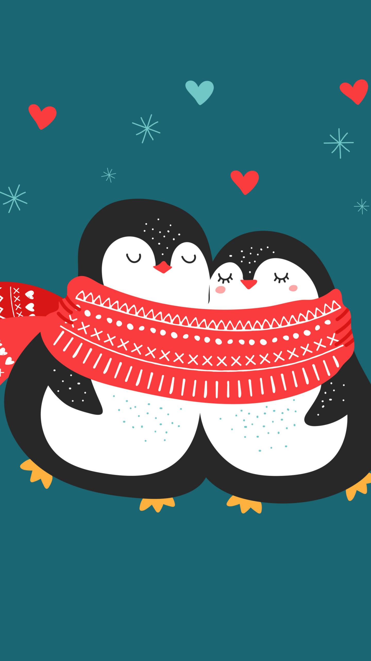 Cute couple Wallpaper 4K, Penguin couple, Cute, #10105