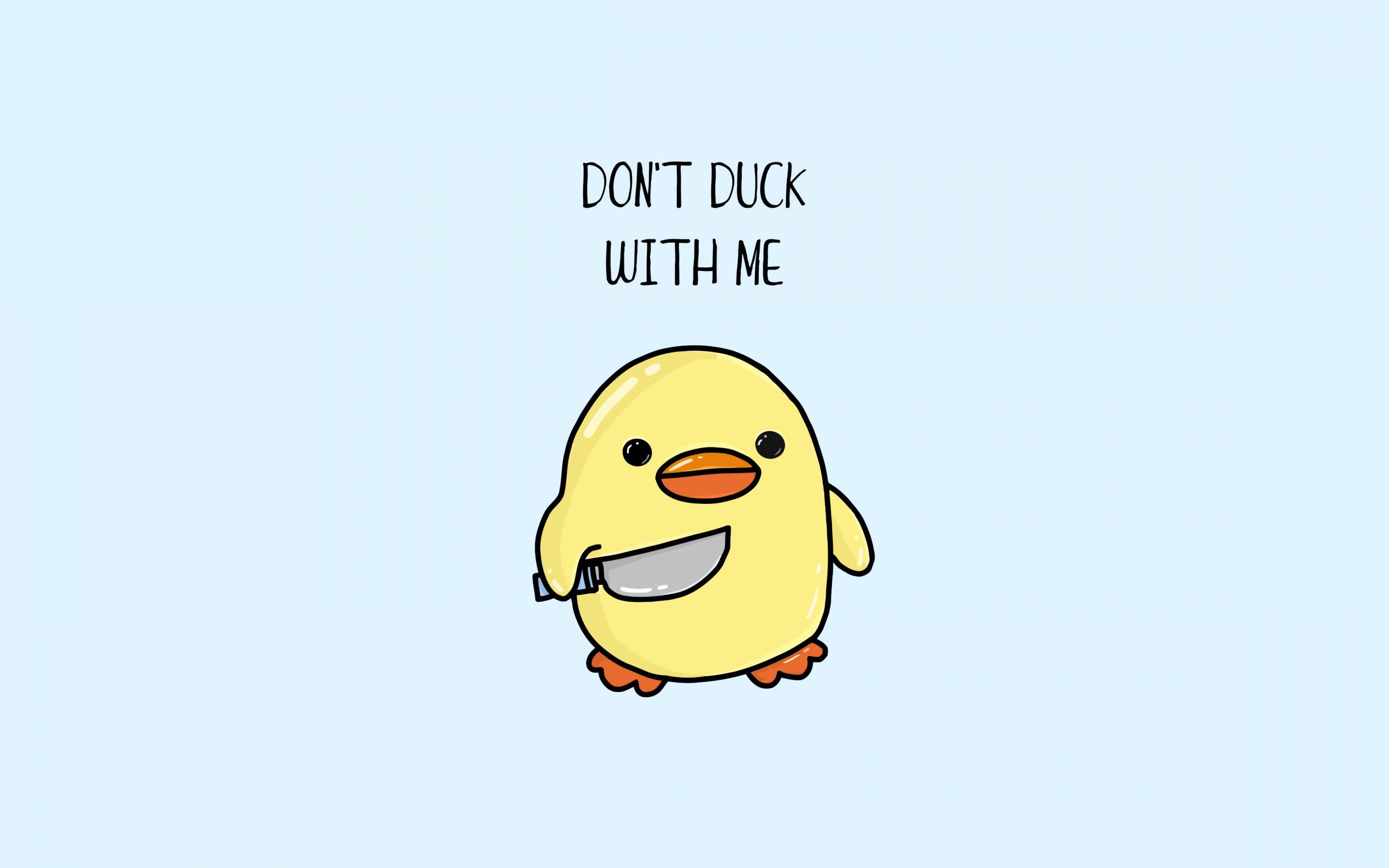 Cute duck Wallpaper 4K Cute warning 5K 10104