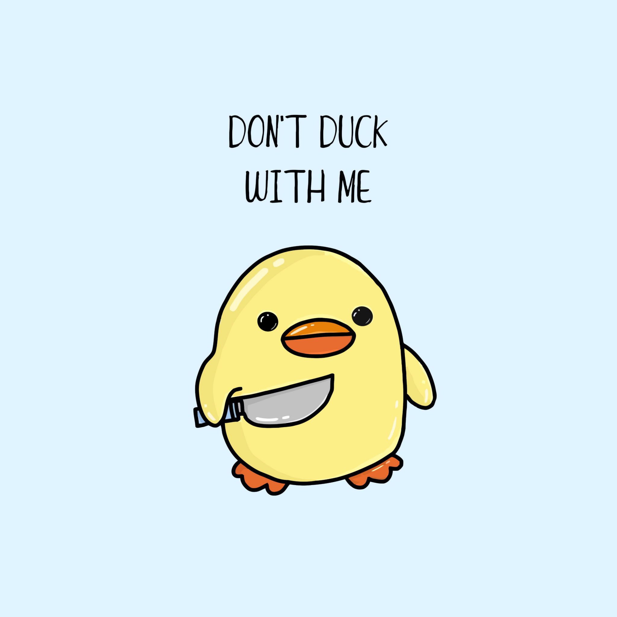Cute duck Wallpaper 4K Cute warning 5K 10104