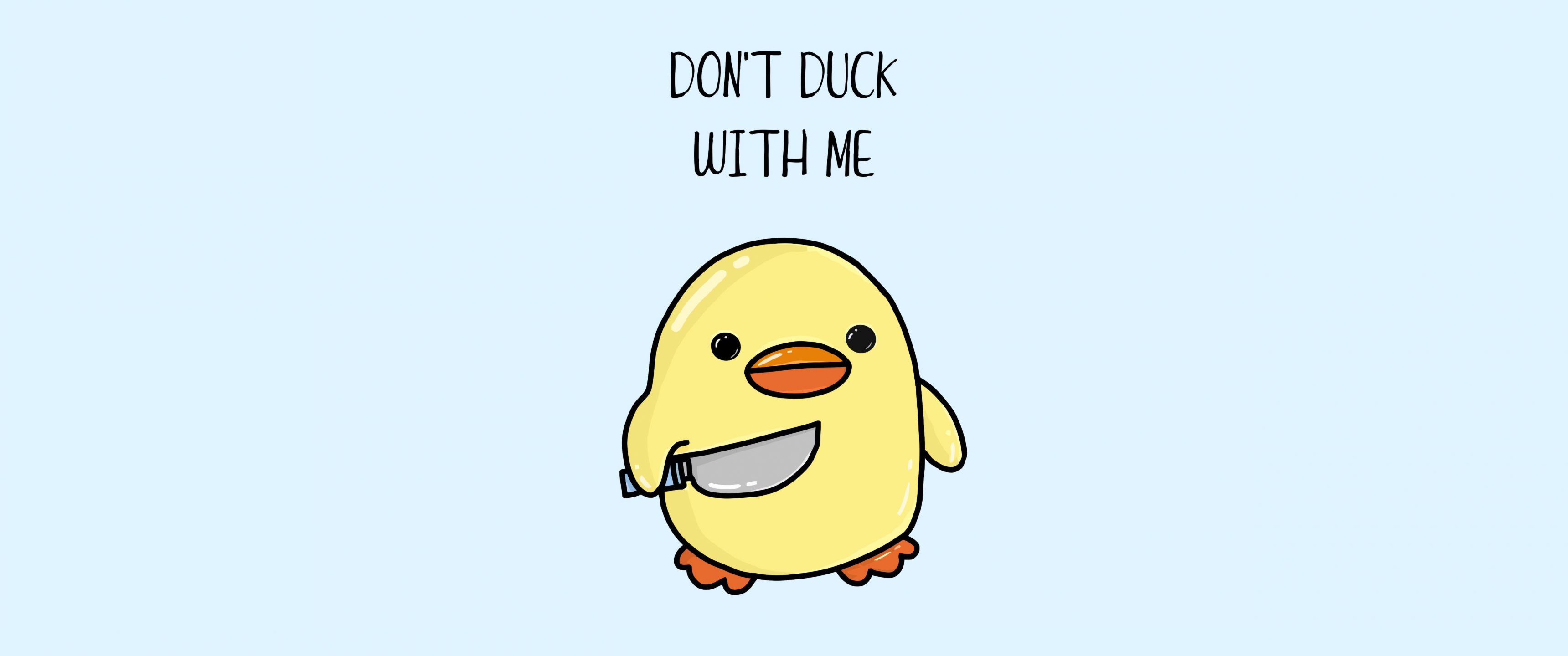Cute duck Wallpaper 4K, Cute warning, 5K, #10104