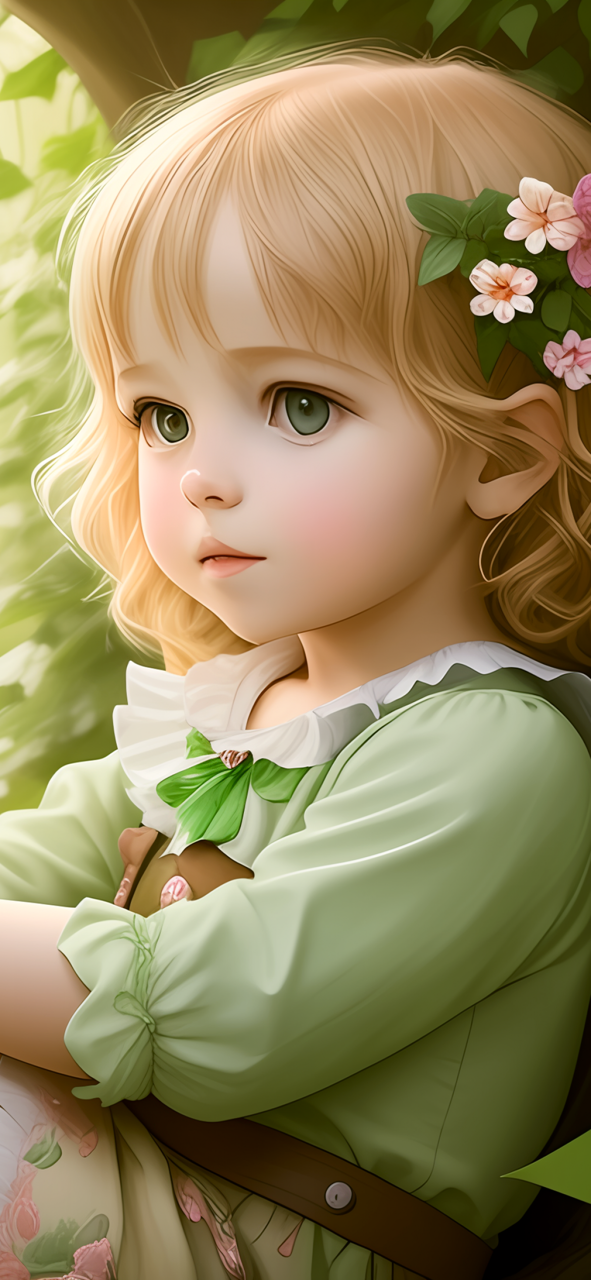 Cute Girl Wallpaper 4K, AI art, Girly backgrounds, Pretty