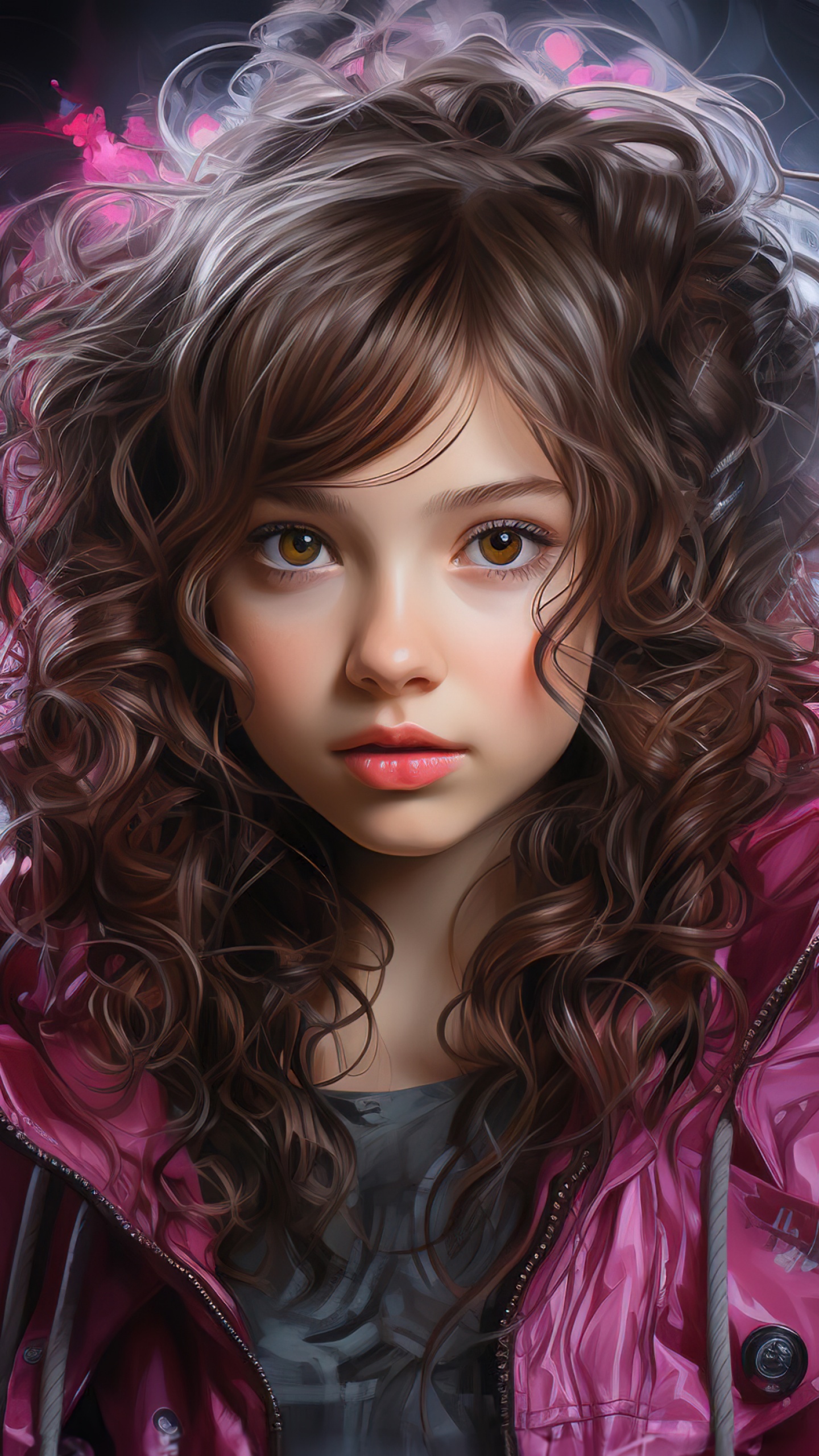 Cute Girl Wallpaper 4K, AI art, Girly backgrounds, Pretty, Girls Art 