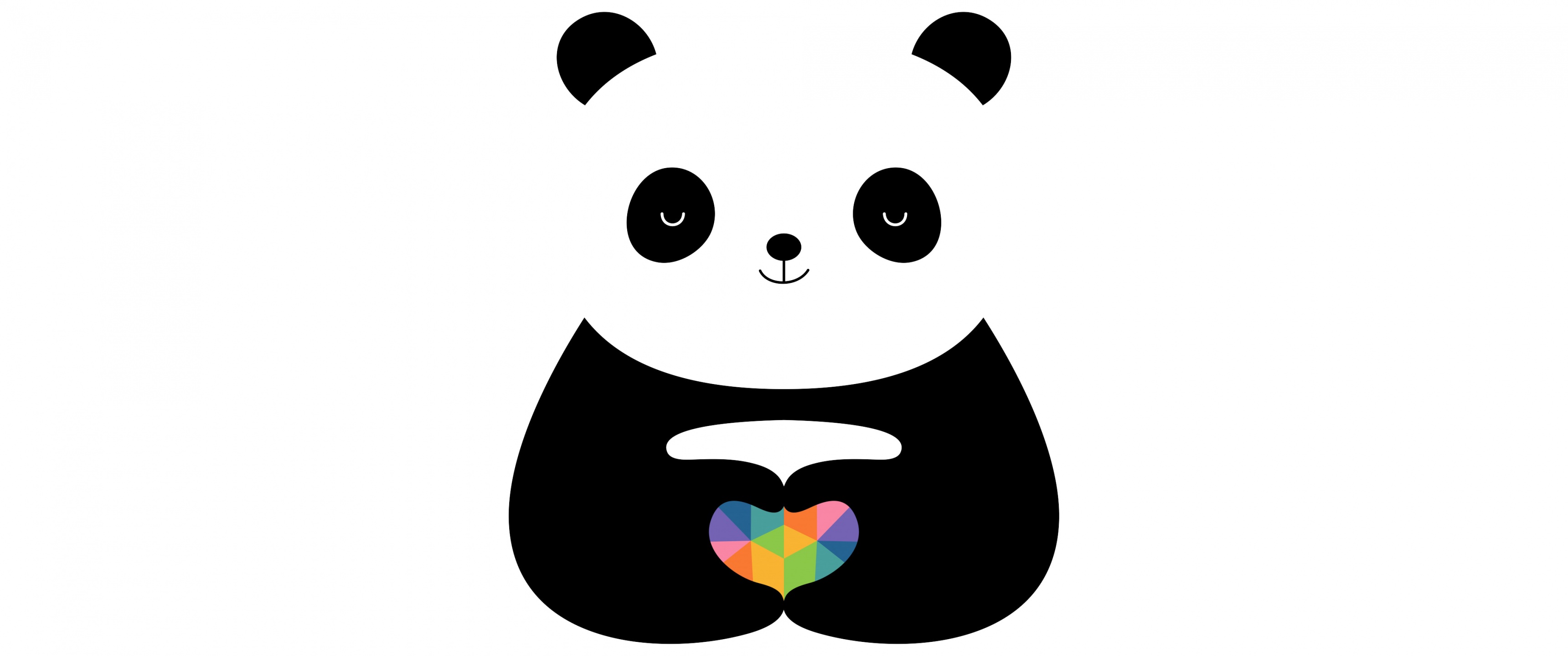 Cute panda Wallpaper 4K, Love heart, Cute, #6575