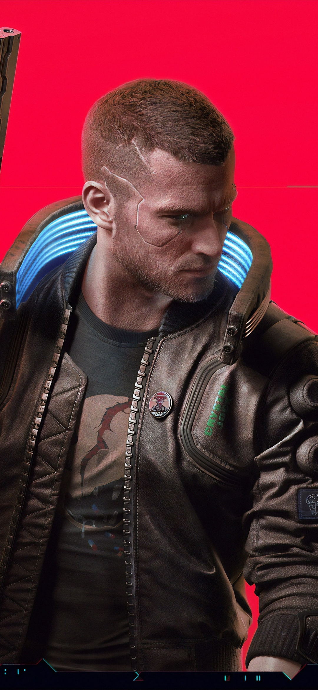 cyberpunk 2077 4k wallpaper, character v, red background