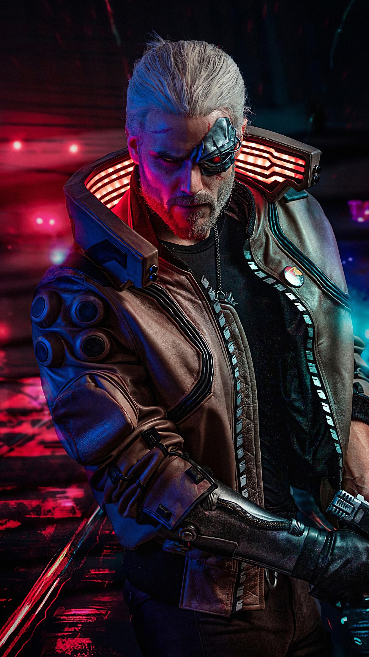 Cyberpunk 2077 4K Wallpaper, Geralt of Rivia, The Witcher