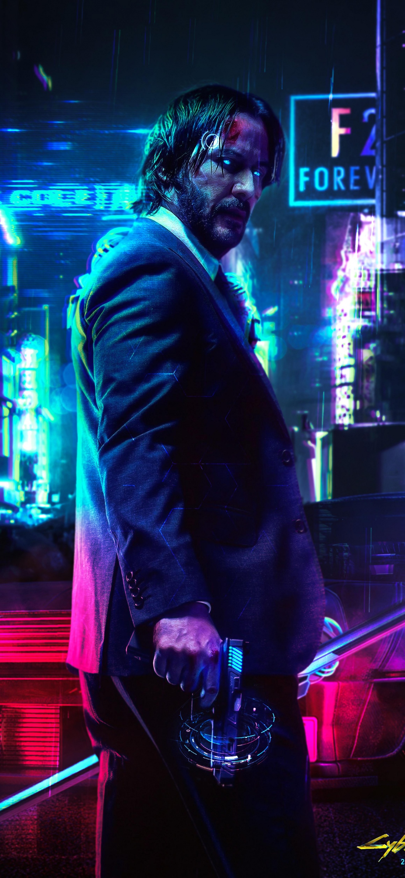 Cyberpunk 2077 Wallpaper 4K, John Wick, Keanu Reeves, Graphics CGI, #1005