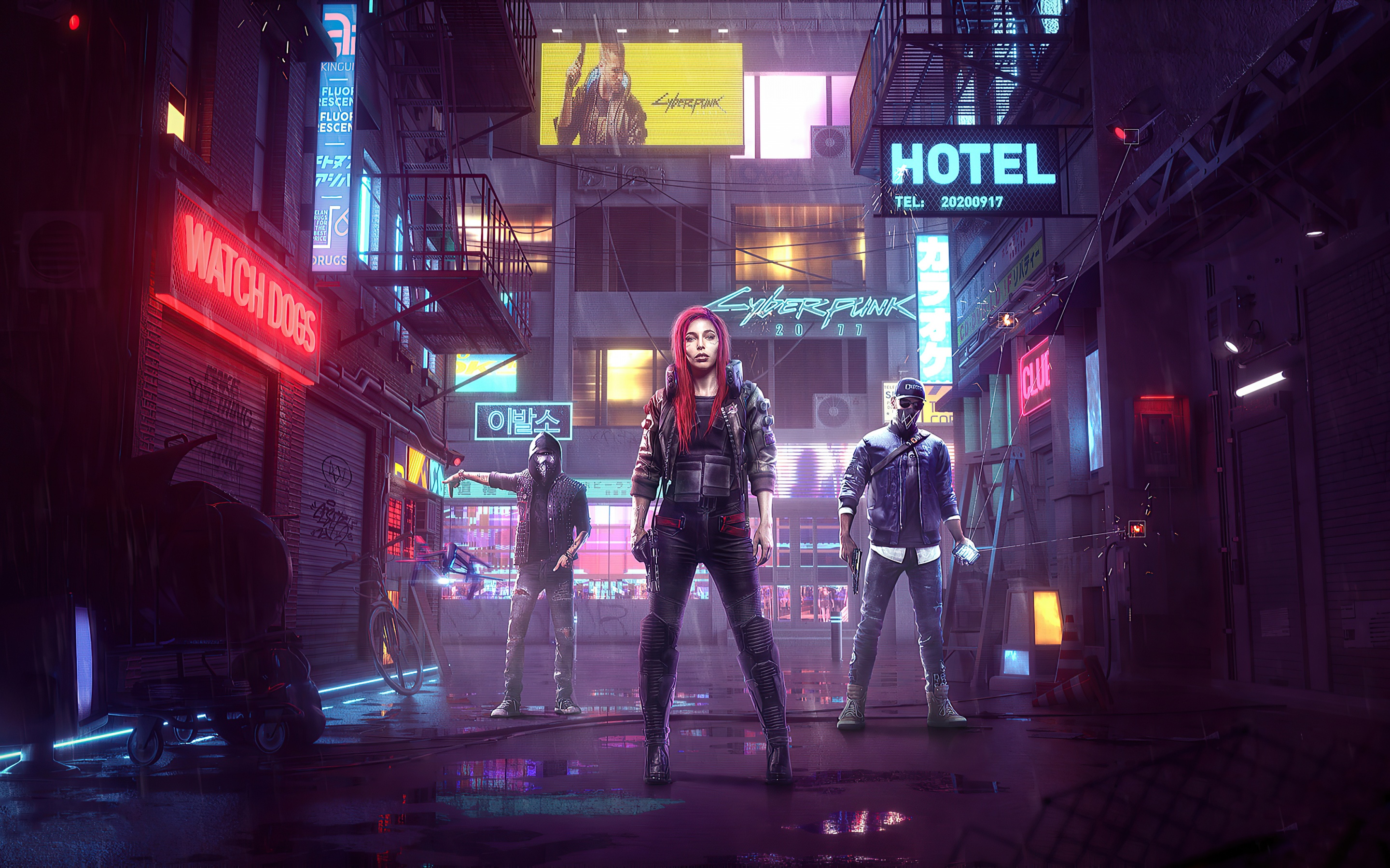 Cyberpunk 2077 Wallpaper 4K, Watch Dogs, Crossover