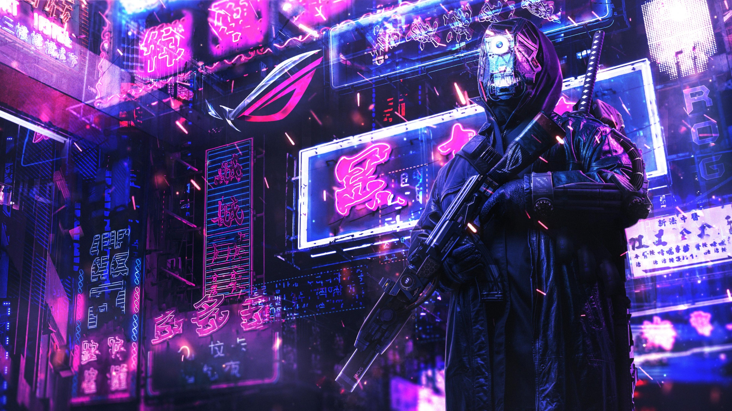 Cyberpunk Wallpaper 4K, Futuristic, Neon background
