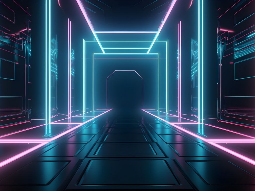 Cyberpunk Wallpaper 4K, Neon Lights, 5K, AI art