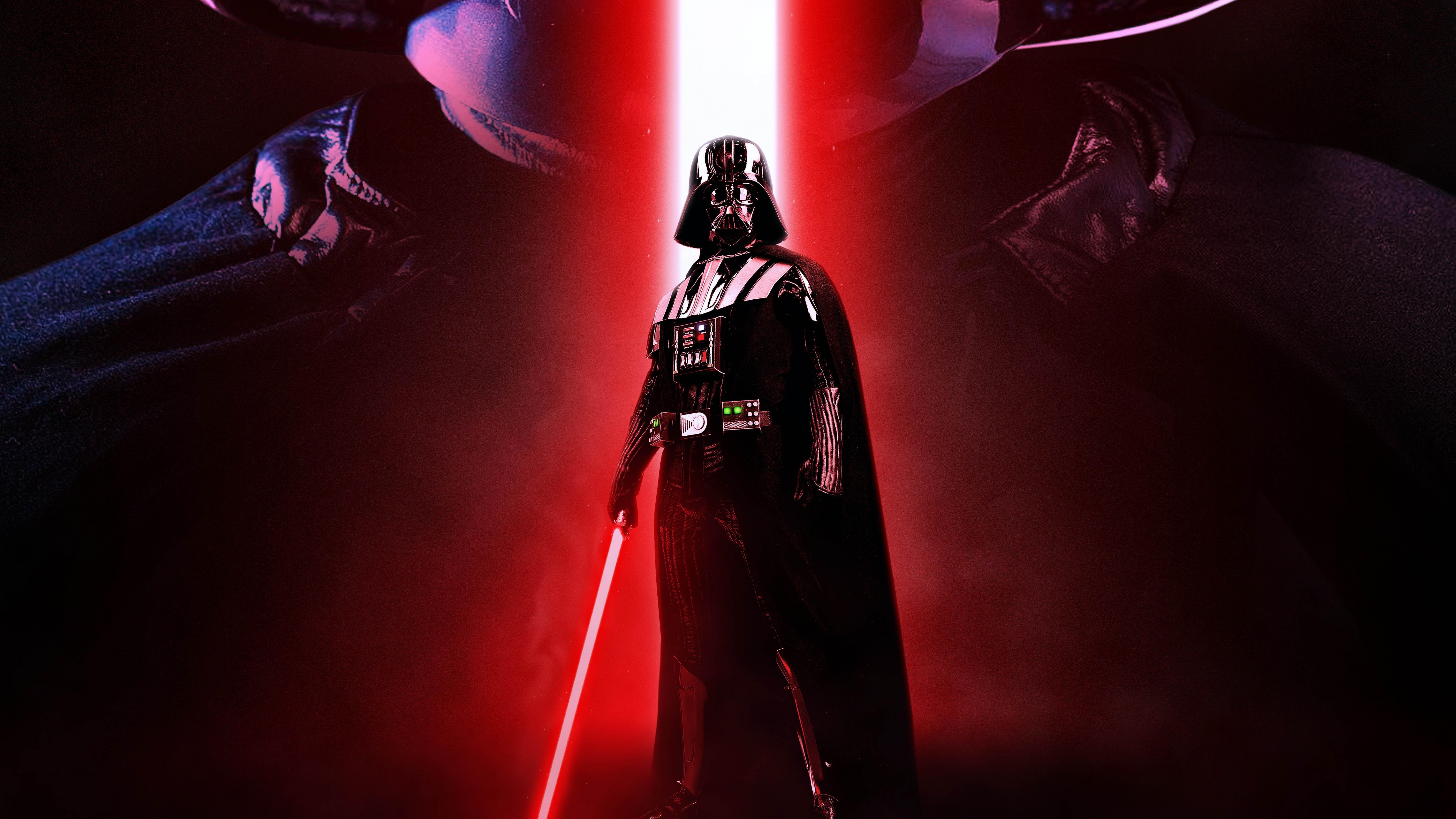 Darth Vader Lightsaber Sith In Starry Sky Background Star Wars 4K HD Darth  Vader Wallpapers  HD Wallpapers  ID 45369
