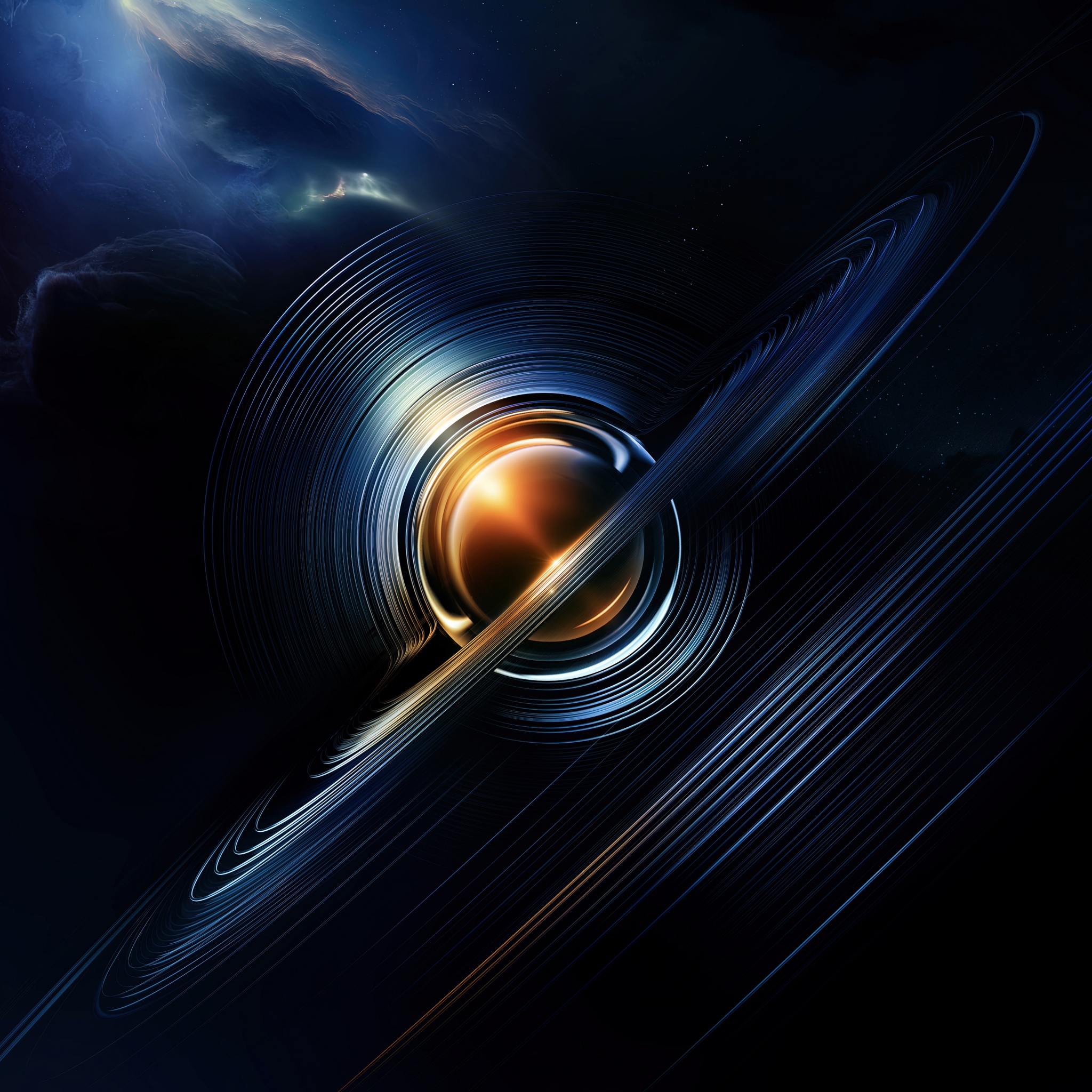 Deep space Wallpaper 4K Saturn Dark background 10929