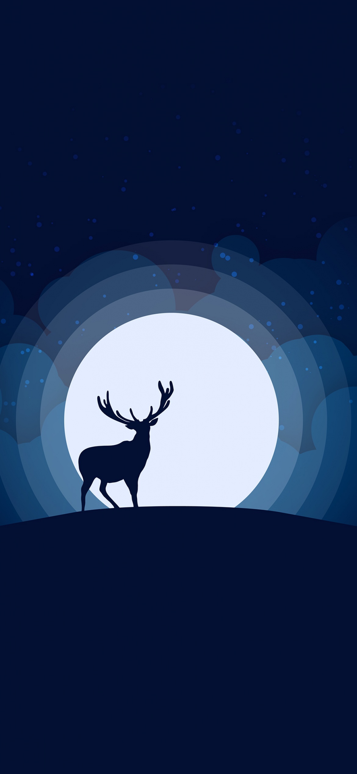 Deer Wallpaper 4K, Silhouette, Moon, Night, Minimal, #5717