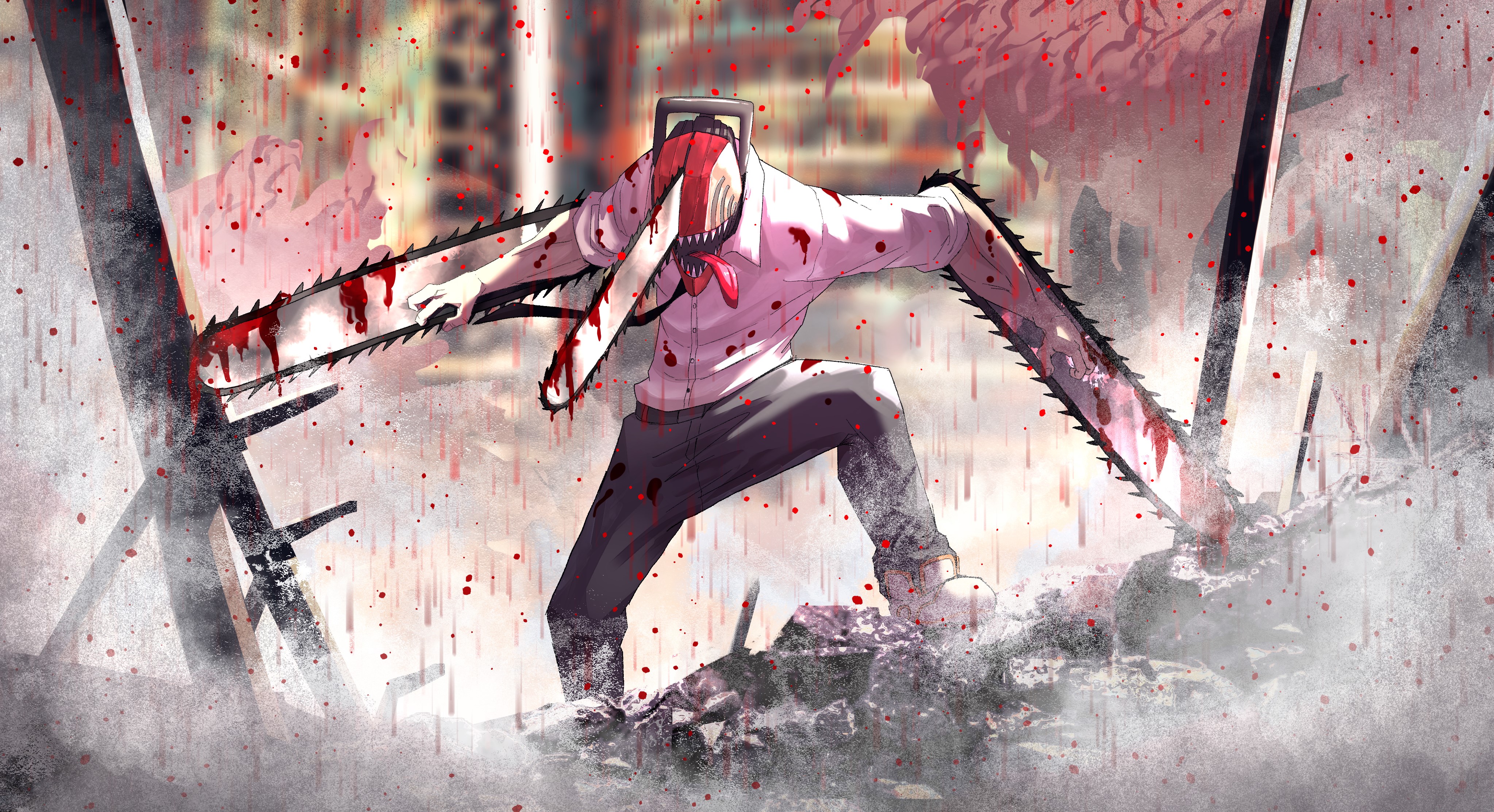 Chainsaw man Wallpaper hd  Anime scenery, Anime background, Cool anime  pictures