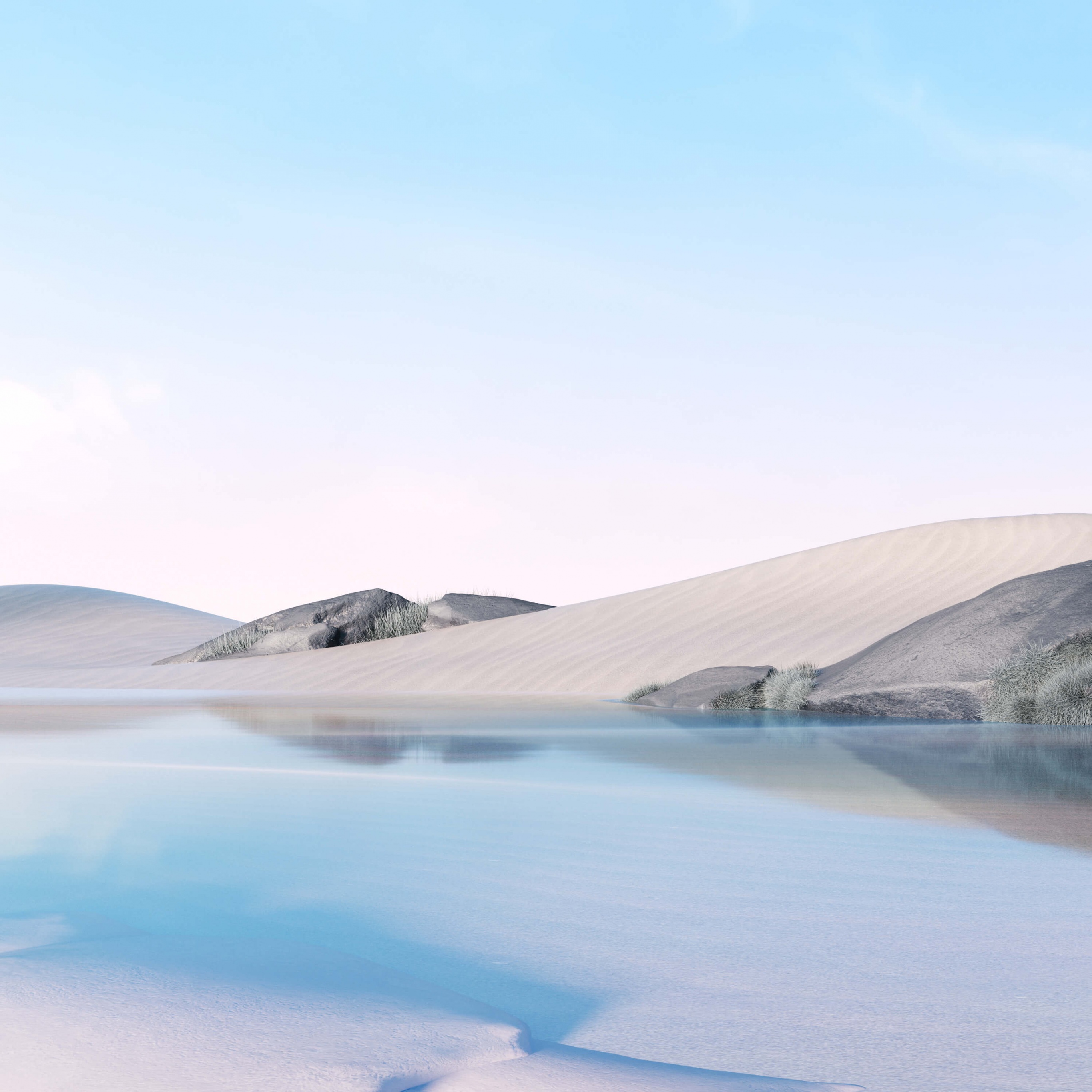 Desert Wallpaper 4k Lake Clear Sky Ice Blue Microsoft Surface Go Nature 3185
