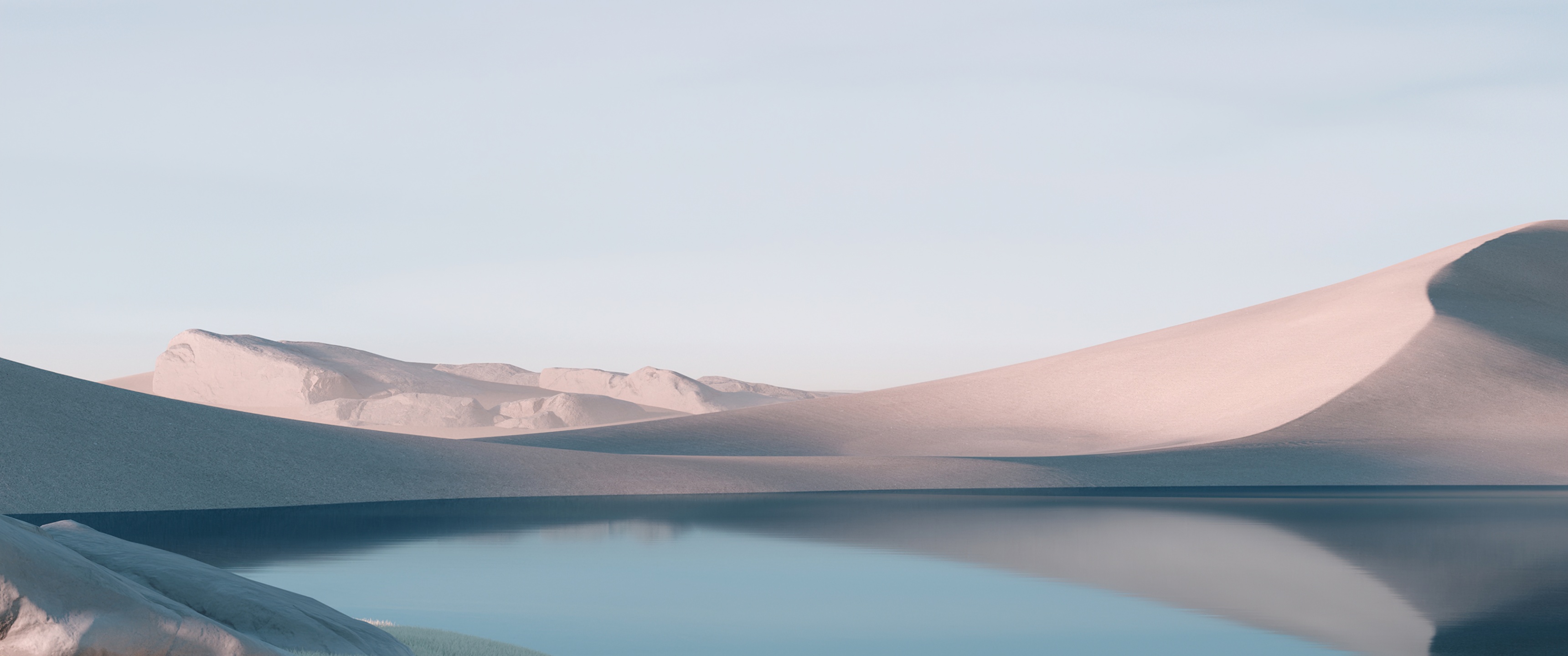 Aesthetic Wallpaper 4K, Desert, Windows 11, Lake