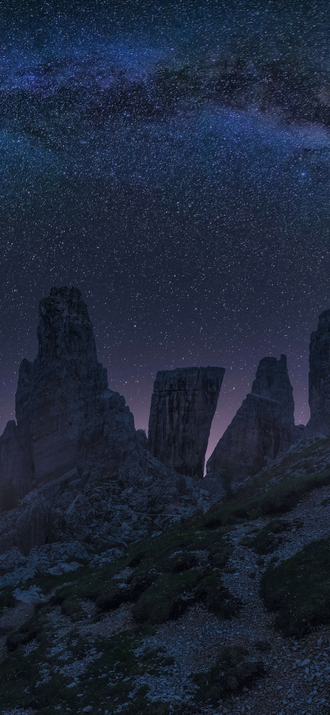 Dolomites Wallpaper 4k Mountains Milky Way Night Starry Sky Nature