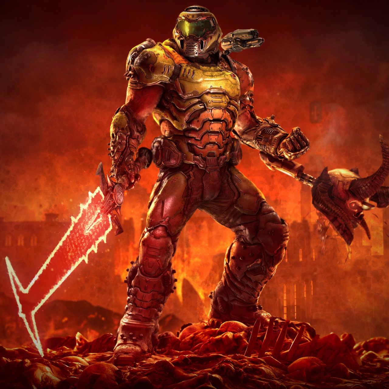 Doomguy Wallpaper 4K, Doom Eternal, Doom Slayer