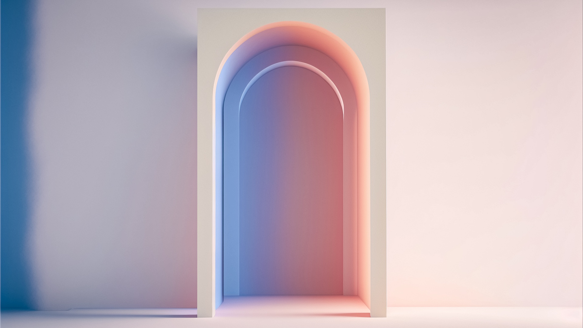 Doorway Wallpaper 4K, Architecture, Gradient background