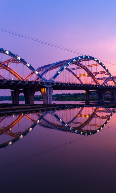 Dragon Bridge Wallpaper 4K, Sunset, Dawn, Reflection