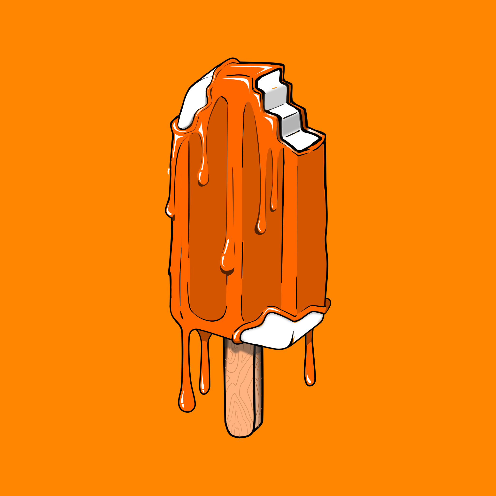 Drippy Popsicle Wallpaper 4K, Ice pop, Chocolate bar