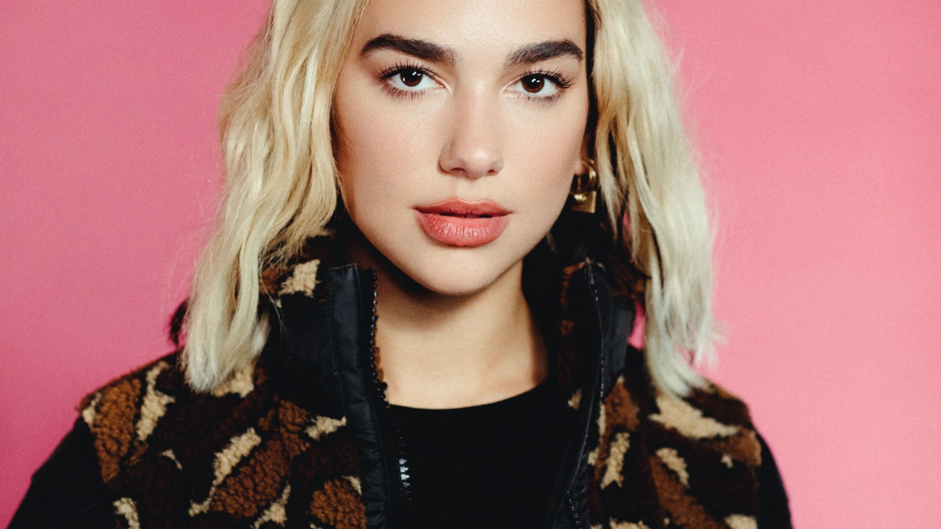 Dua Lipa Wallpaper 4K, Pastel pink, Disco Pop singer