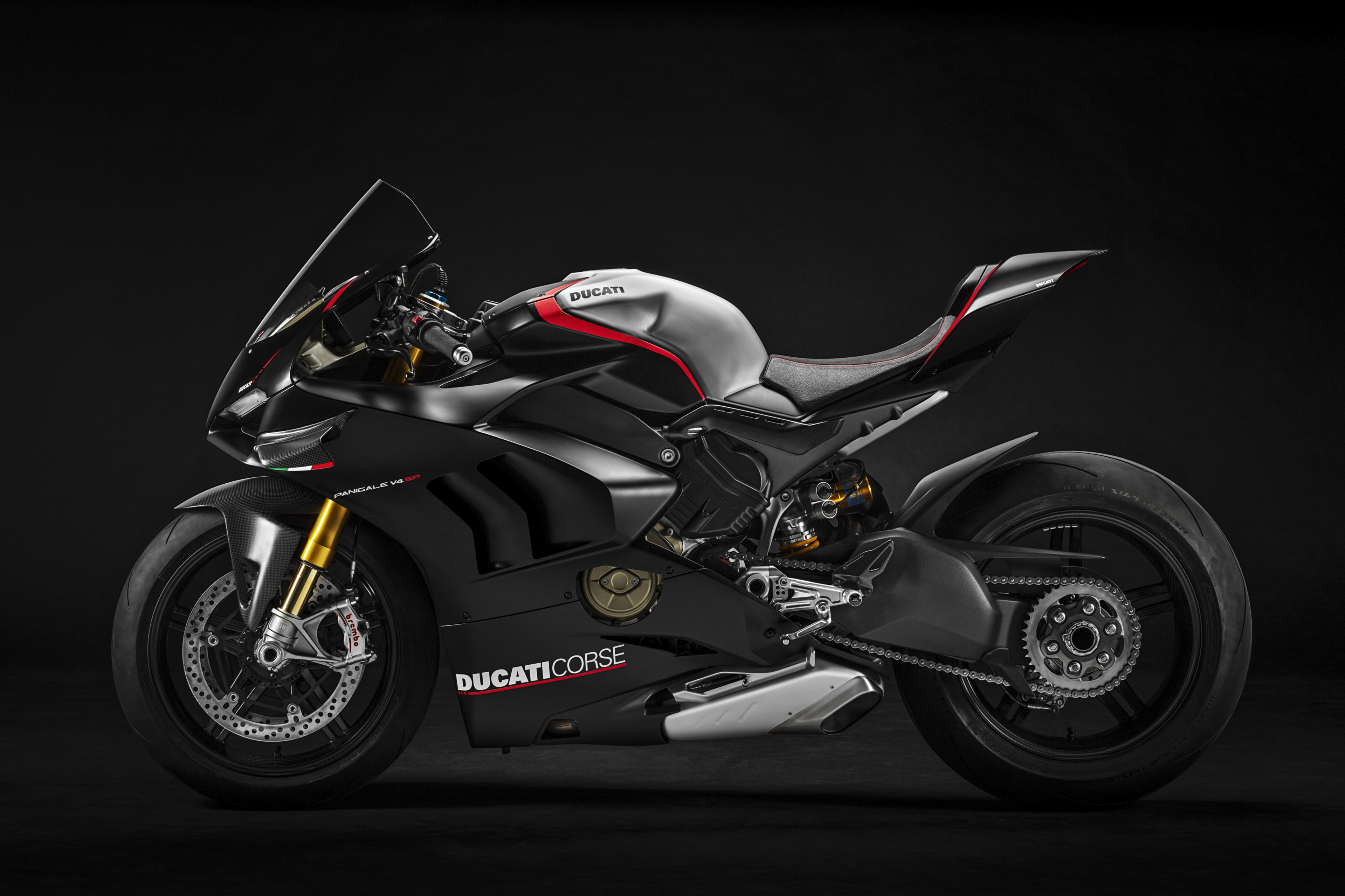 Ducati Panigale V4 SP Wallpaper 4K, 2021, Dark background, Black/Dark, #3371