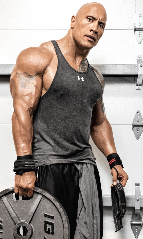 Dwayne Johnson Wallpaper 4K, Bodybuilder, Workout