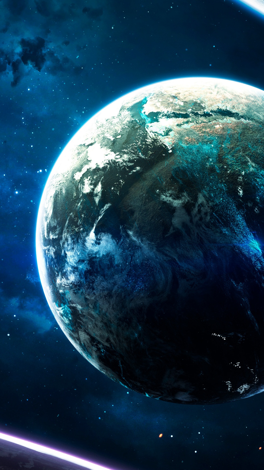Earth Wallpaper 4K, Cosmos, Stars, Blue, Space, #2480