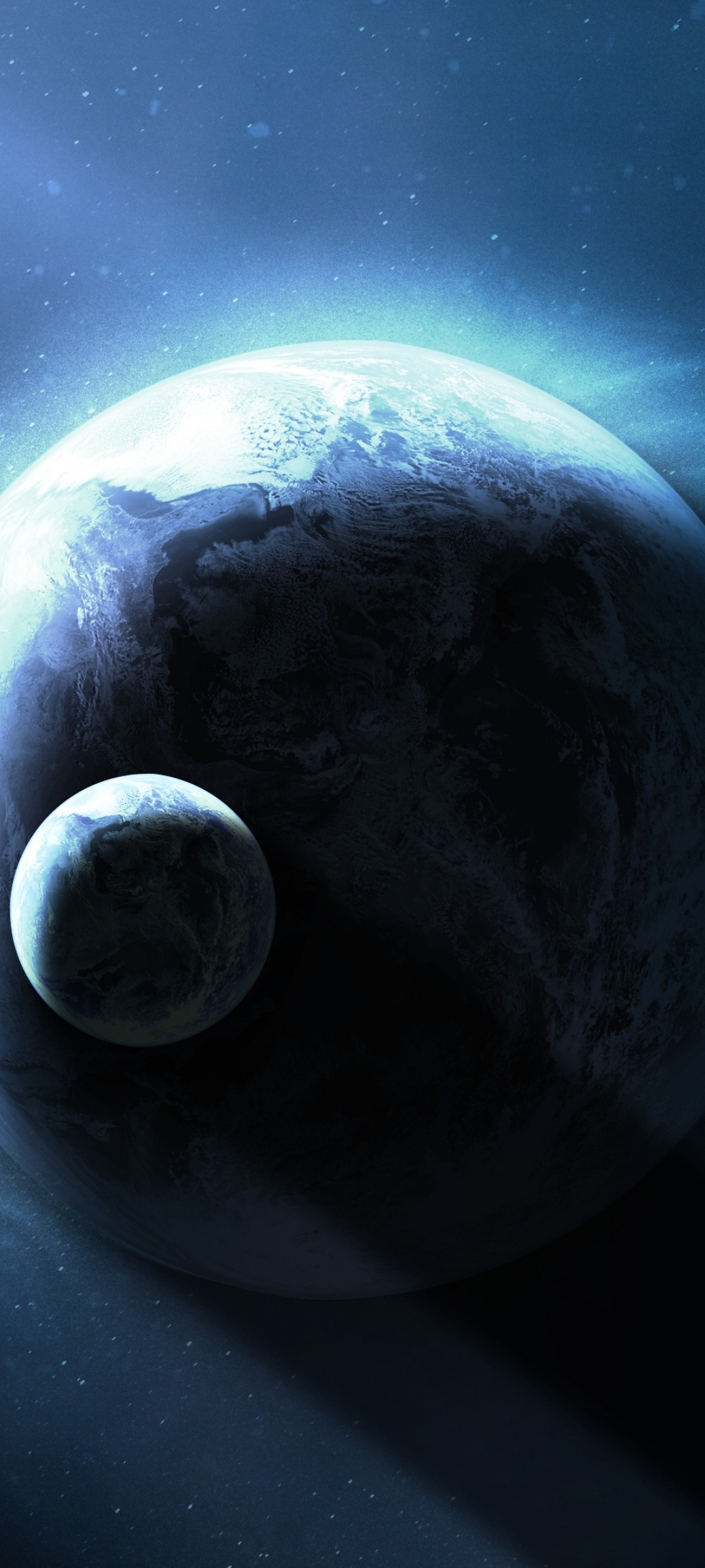 Earth Wallpaper 4K, Planets, Stars, Shadow, Space, #2354