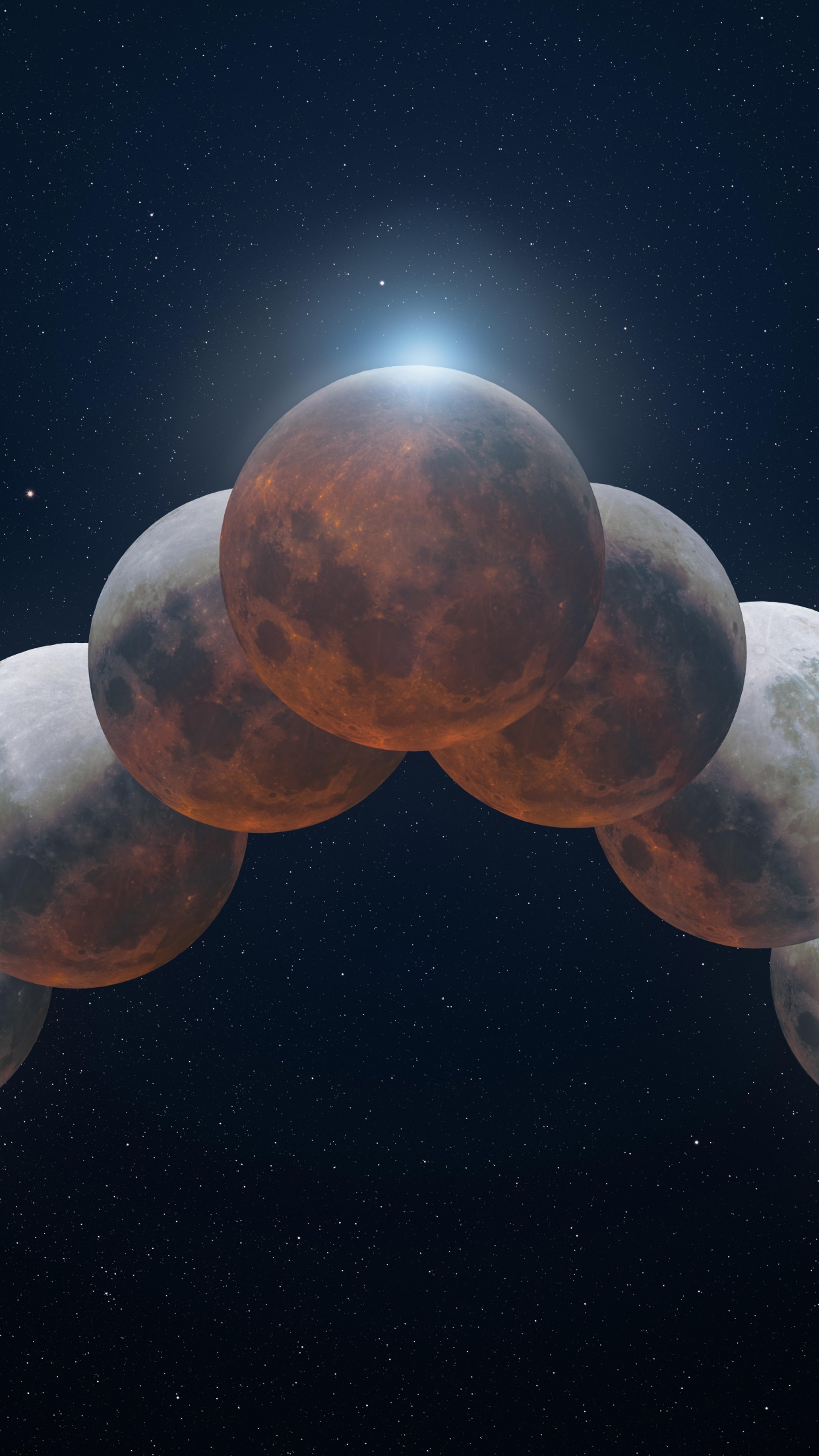 Moon Wallpaper 4K, Eclipse, Lunar Eclipse, Sunlight