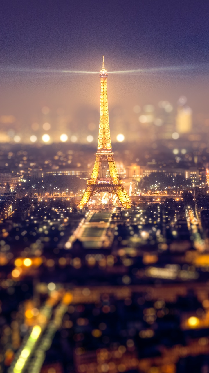 Eiffel Tower Wallpaper 4K, Cityscape, Paris, Night time