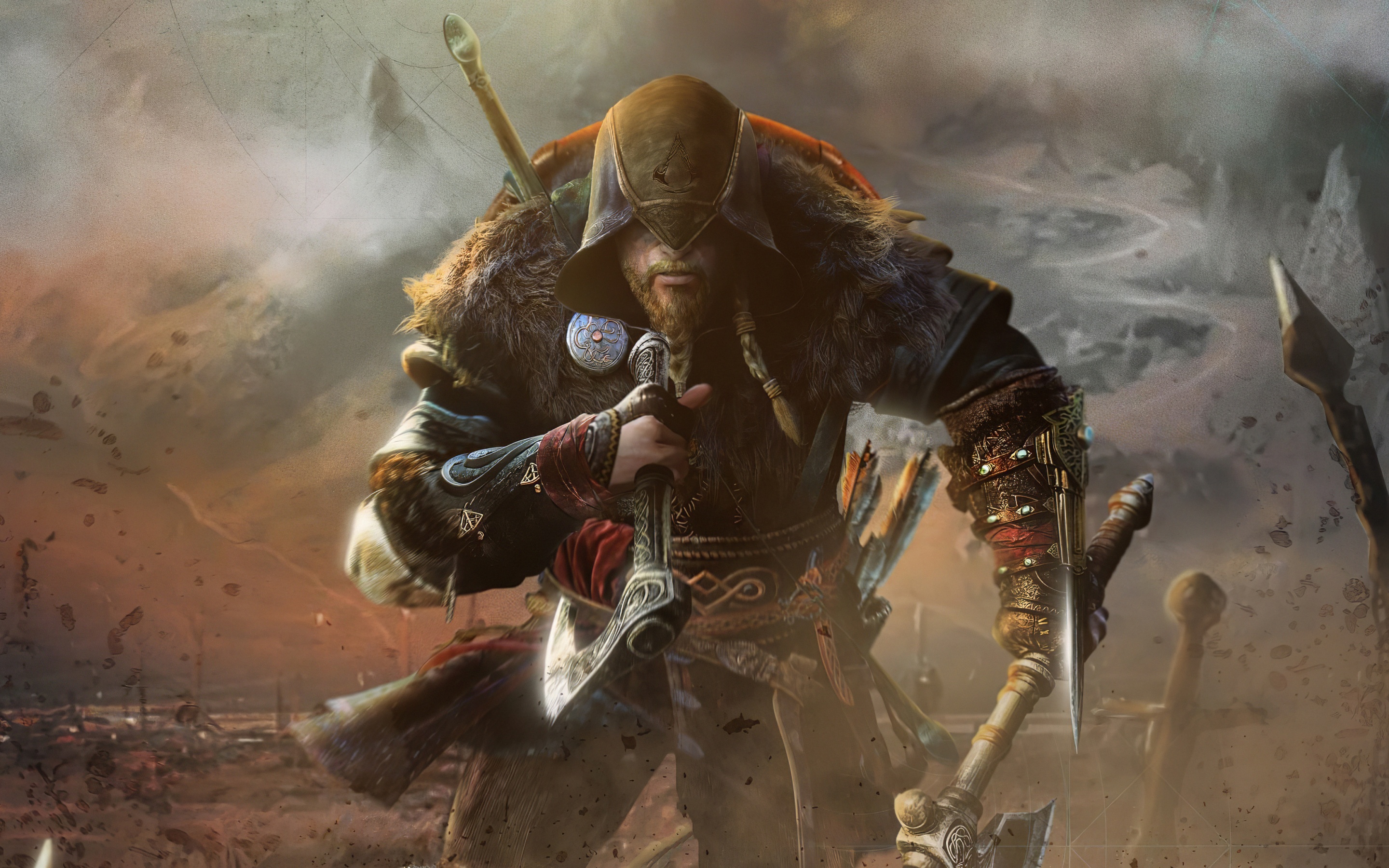 Eivor Wallpaper 4K, Assassin's Creed Valhalla, Viking raider, Games, #1044