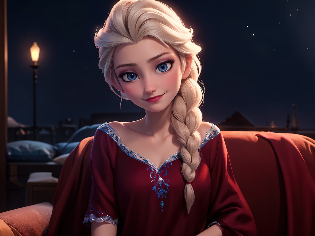 Elsa Wallpaper 4K, AI art, Frozen, Concept Art